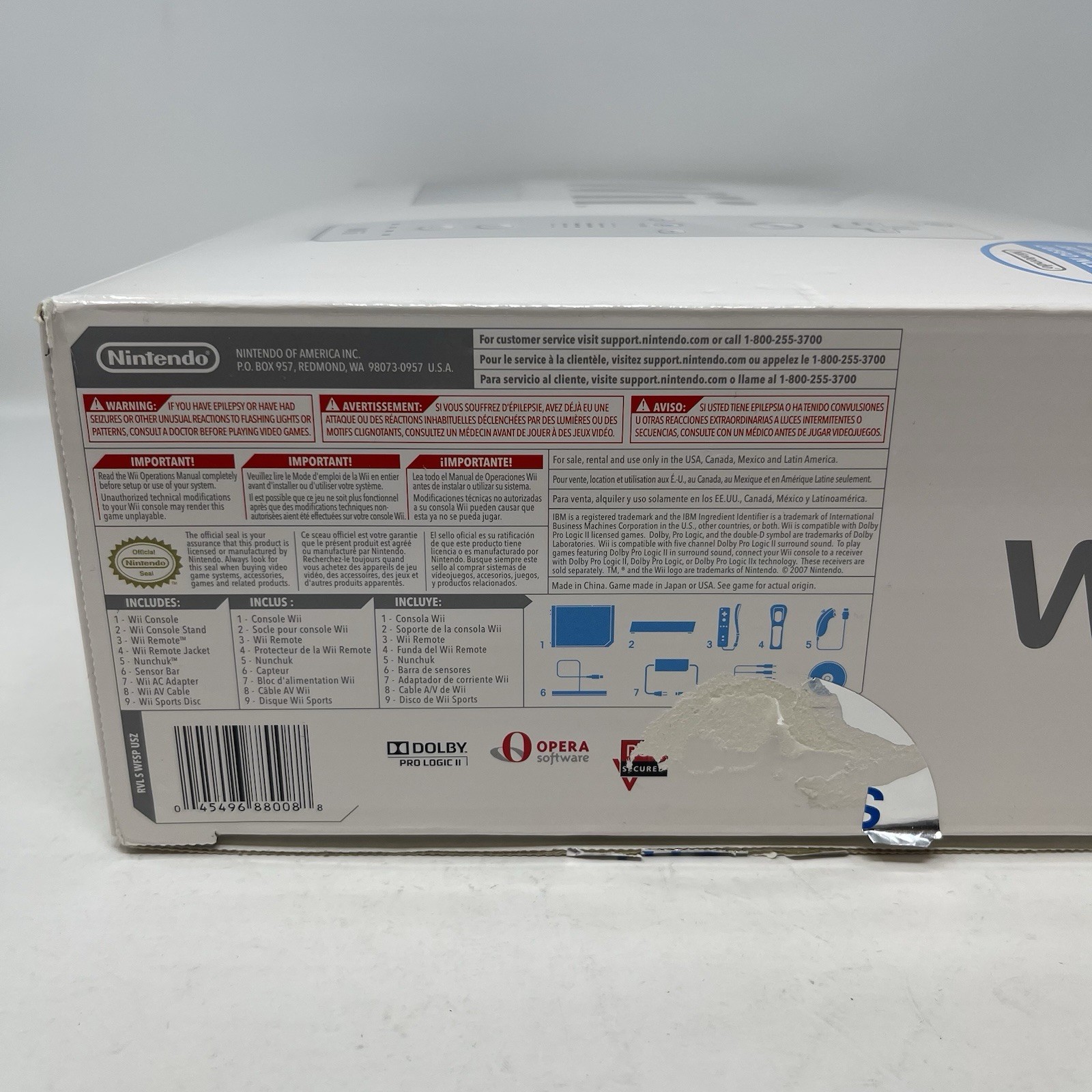 New! Unused, NOT Sealed! Nintendo Wii Console White + Wii Sports RVL-001 (USA)