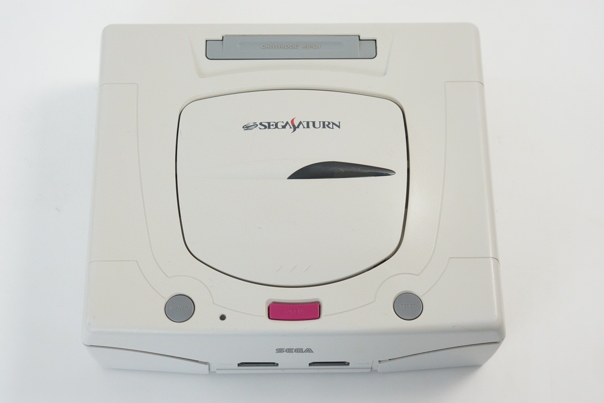 Sega Saturn WHITE Console FREE SHIPPING HST-3220 -NTSC-J CD- Tested System 83271