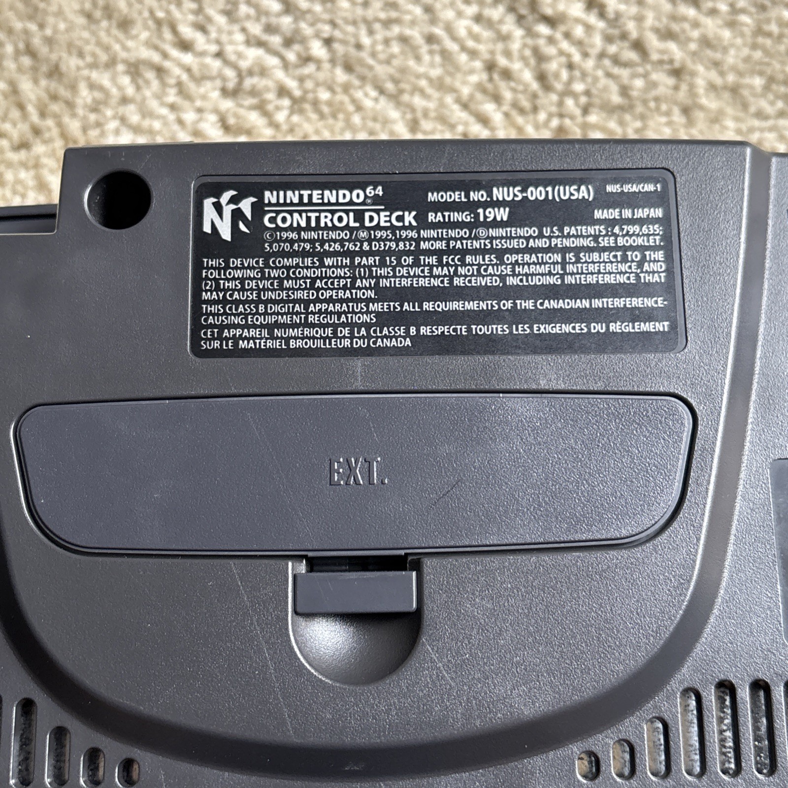 Nintendo 64 System 32MB Home Console NUS-001 (USA) W/ 2 Controllers **Tested**