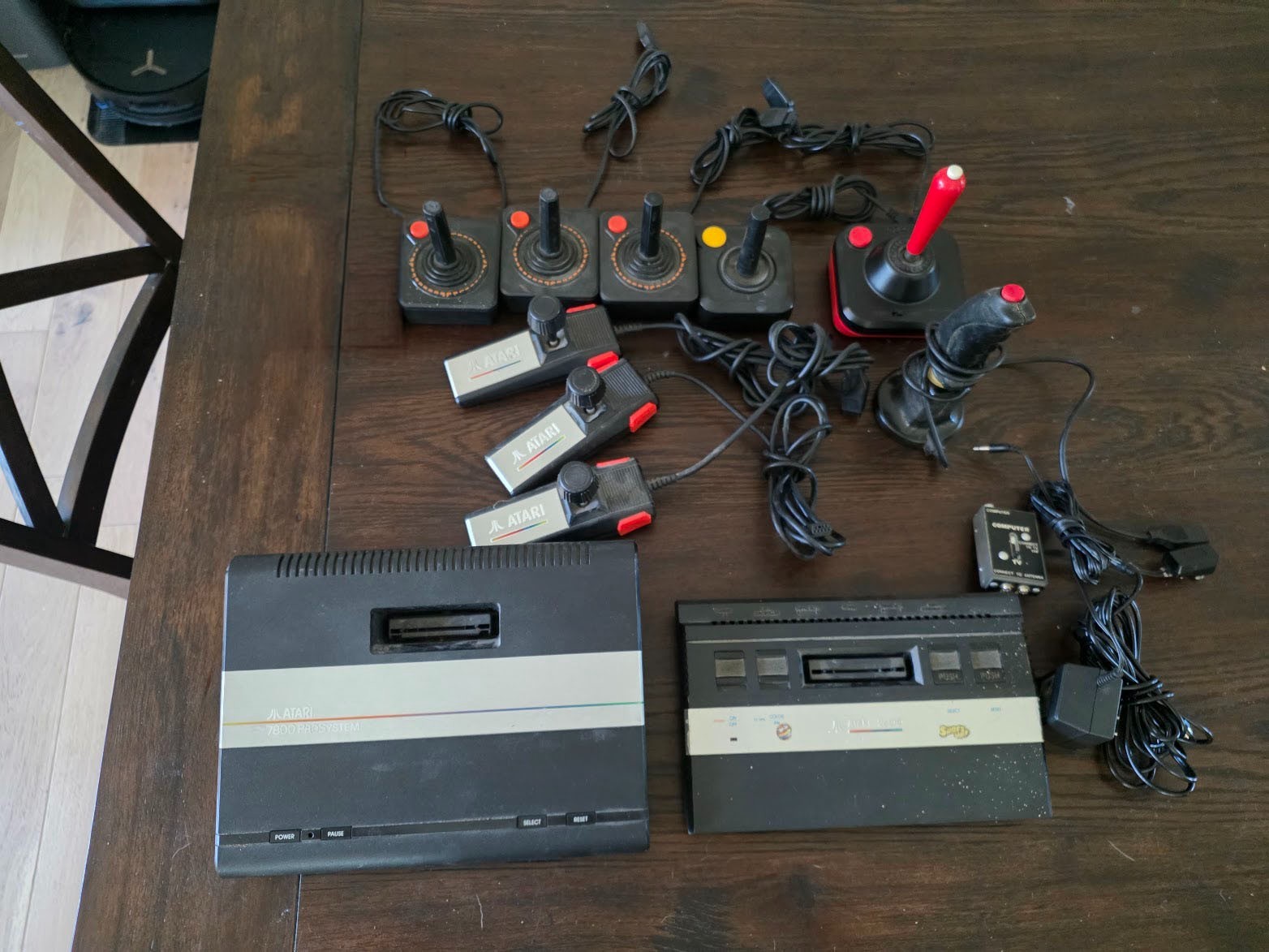Atari 7800 ProSystem + Atari 2600 Jr Console – Tested Working w/ 9 Controllers