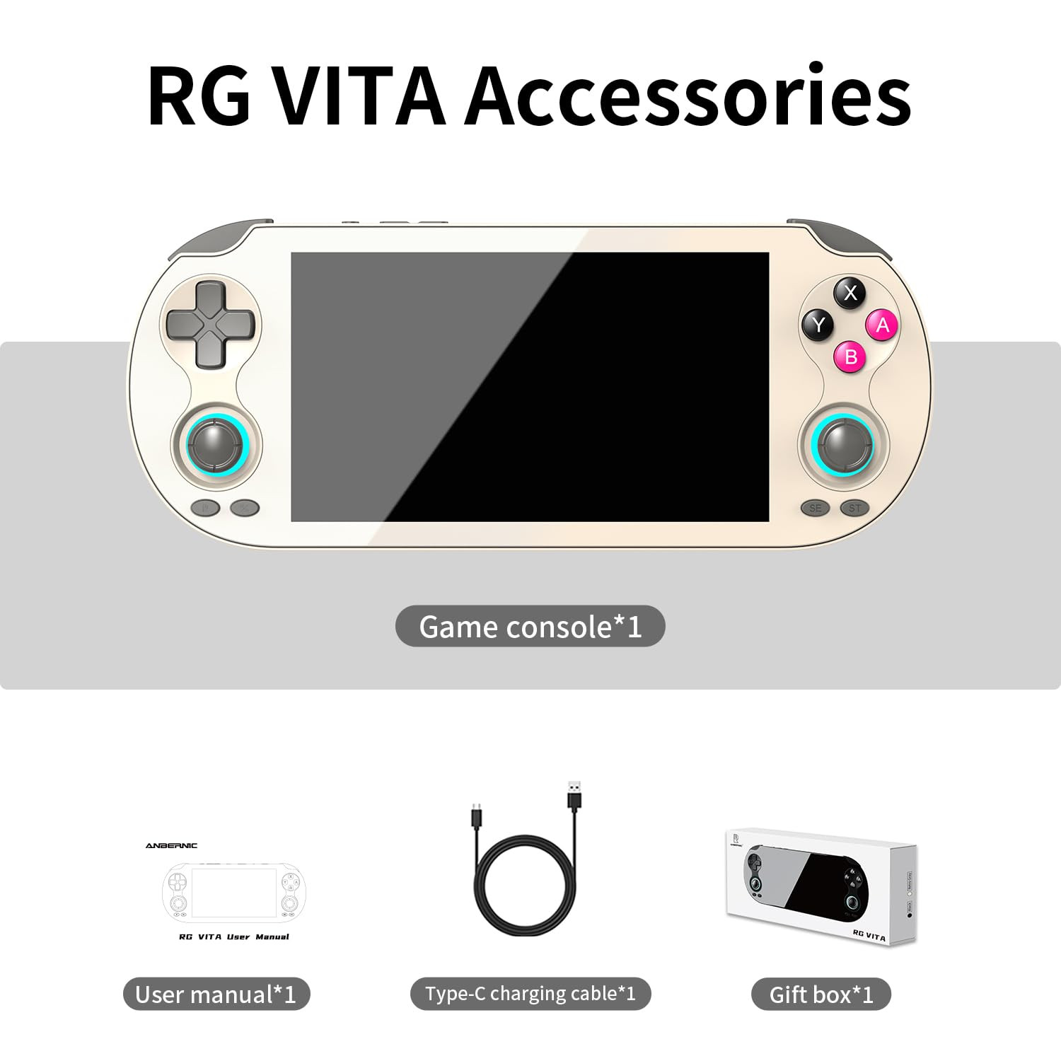 Anbernic RG Vita Retro Handheld Game Console, Android 12 Portable Gaming Console