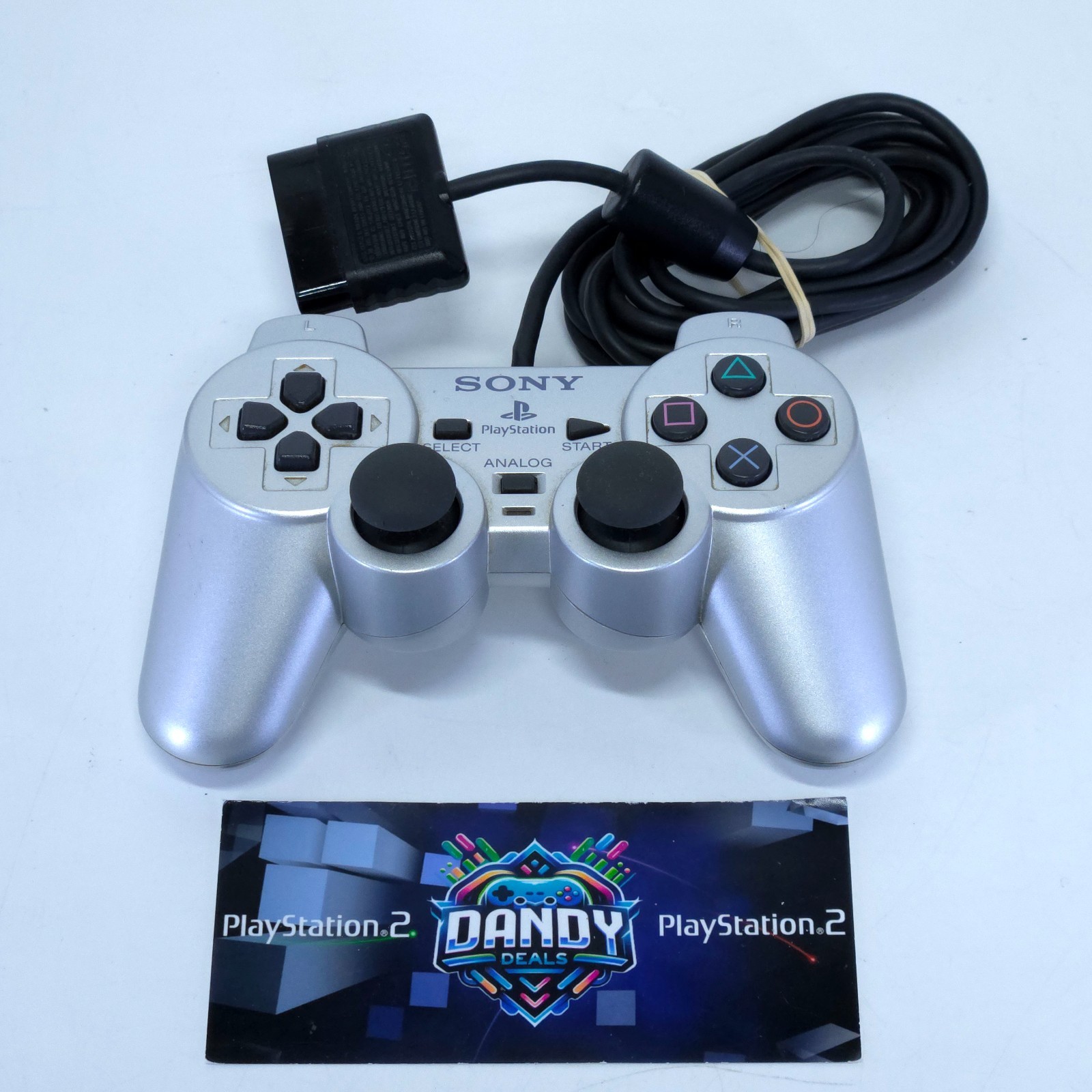 PS2 Console Slim Playstation 2 Silver System W/ Controller + Memory Card