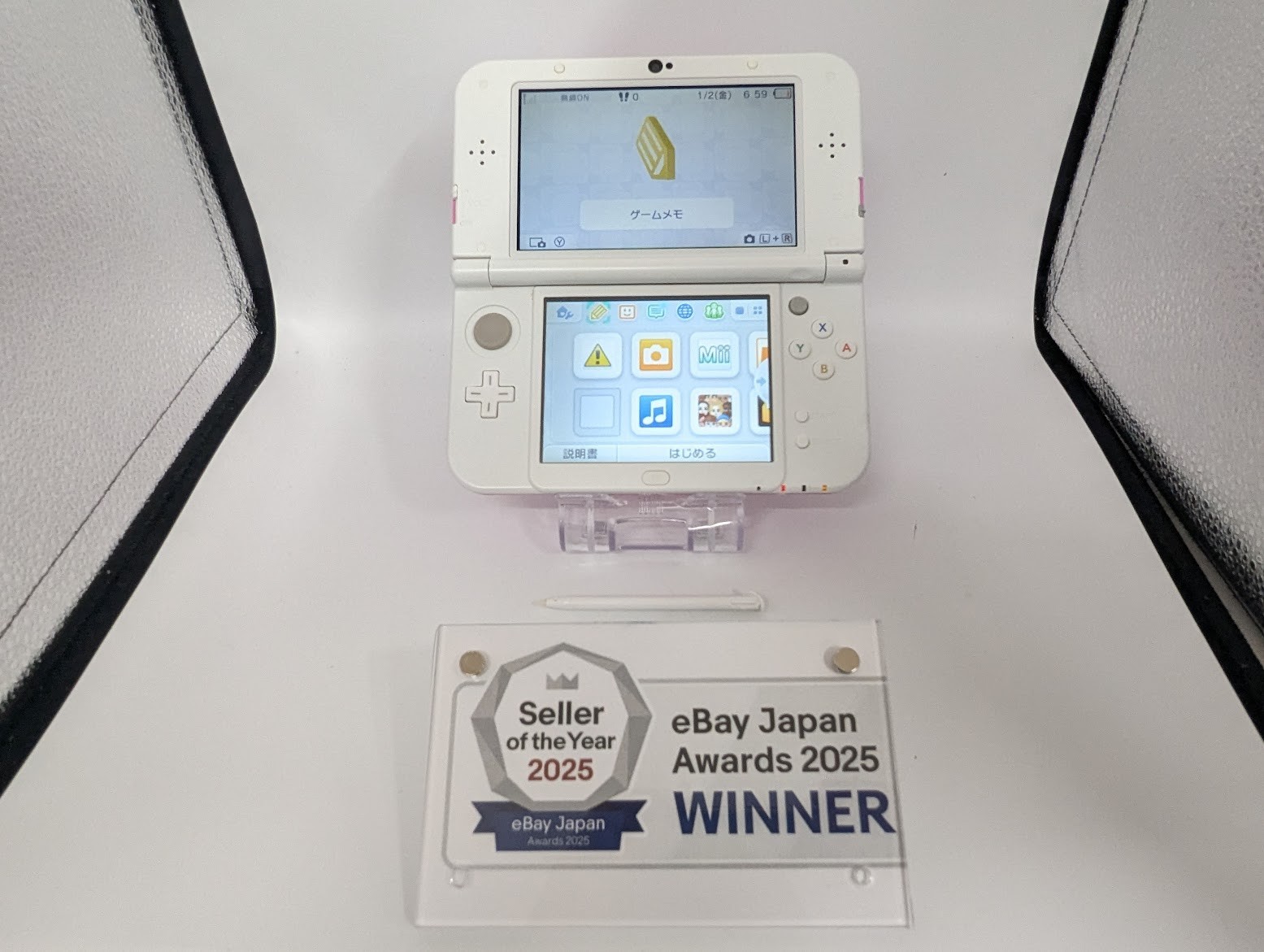 B5759 Nintendo new 3DS LL XL console White x Pink Japan w/pen fx