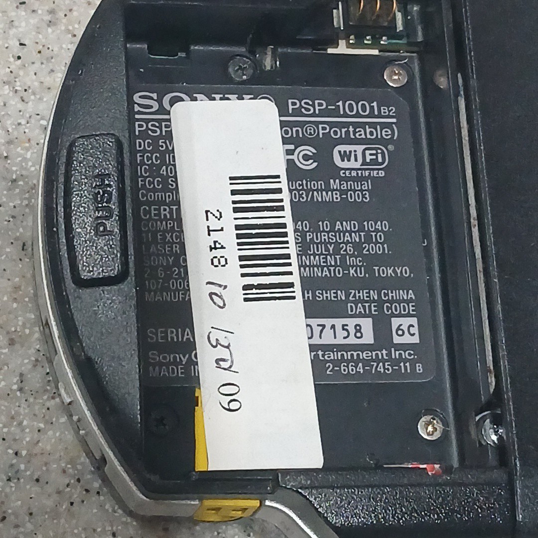 Sony PSP-1001 Tested Black Sony PSP Handheld System Console, No Battery C Pics