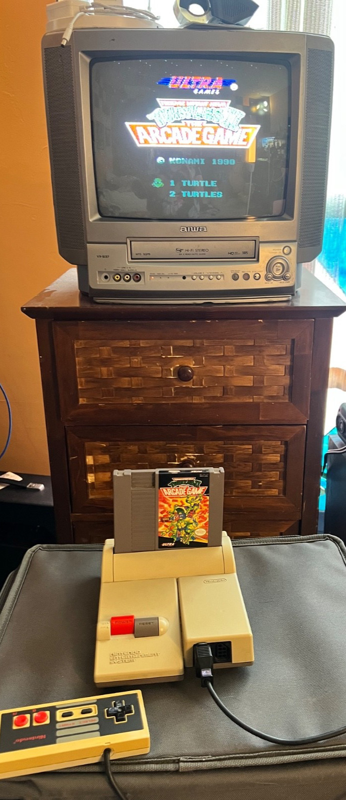 Professionally Serviced Nintendo Top Loader Console with 2 controllers & 7 games