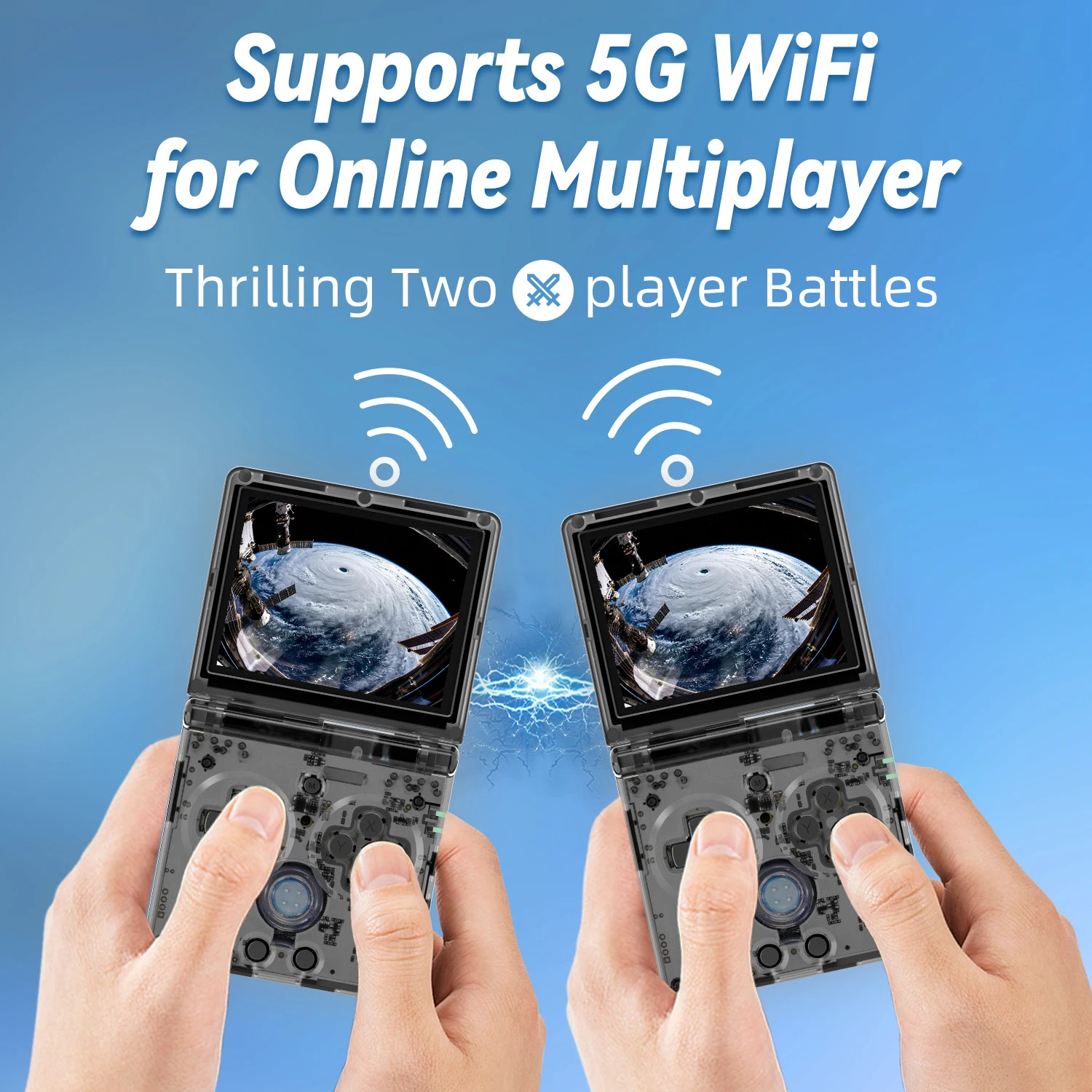 Flip Handheld Console ANBERNIC RG35XXSP, 3.5″ IPS HDMI WiFi Bluetooth Linux Gift
