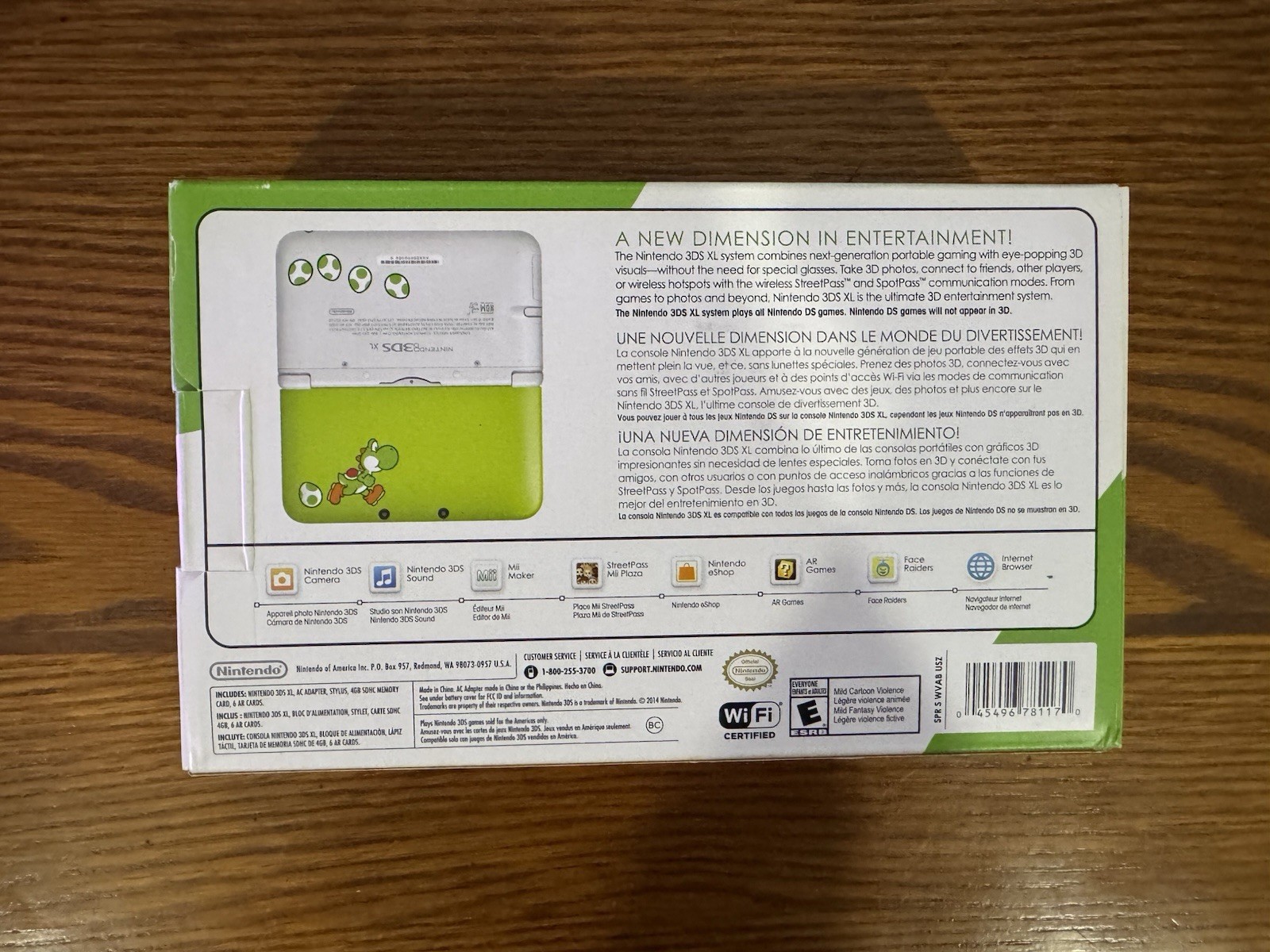 RARE! Yoshi 3DS XL Console IN ORIGINAL BOX w/ Stylus, charger, and Manual
