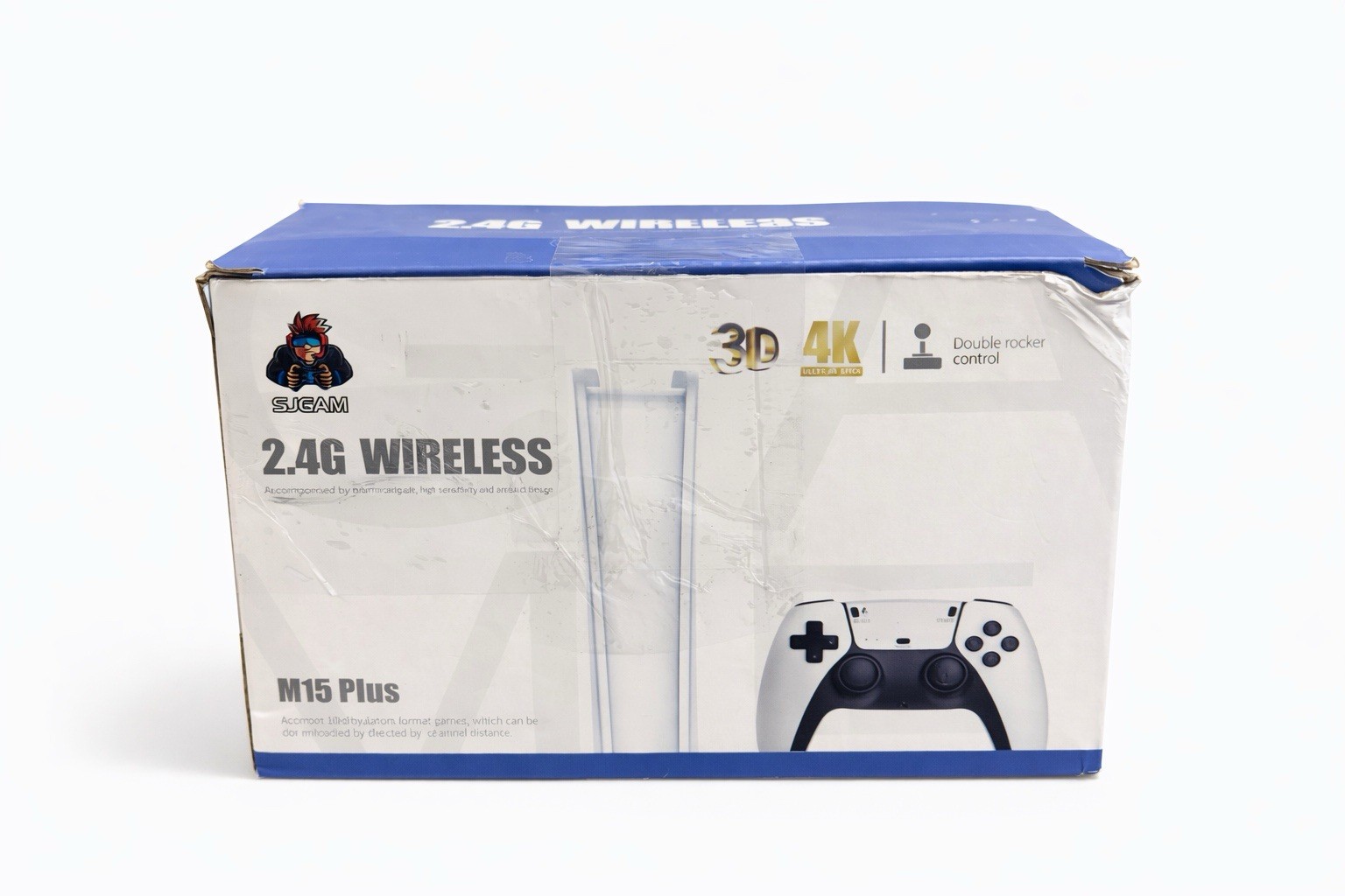 SJ GAM M15 Plus 2.4G Wireless 4K UHD Console, Double Rocker, White