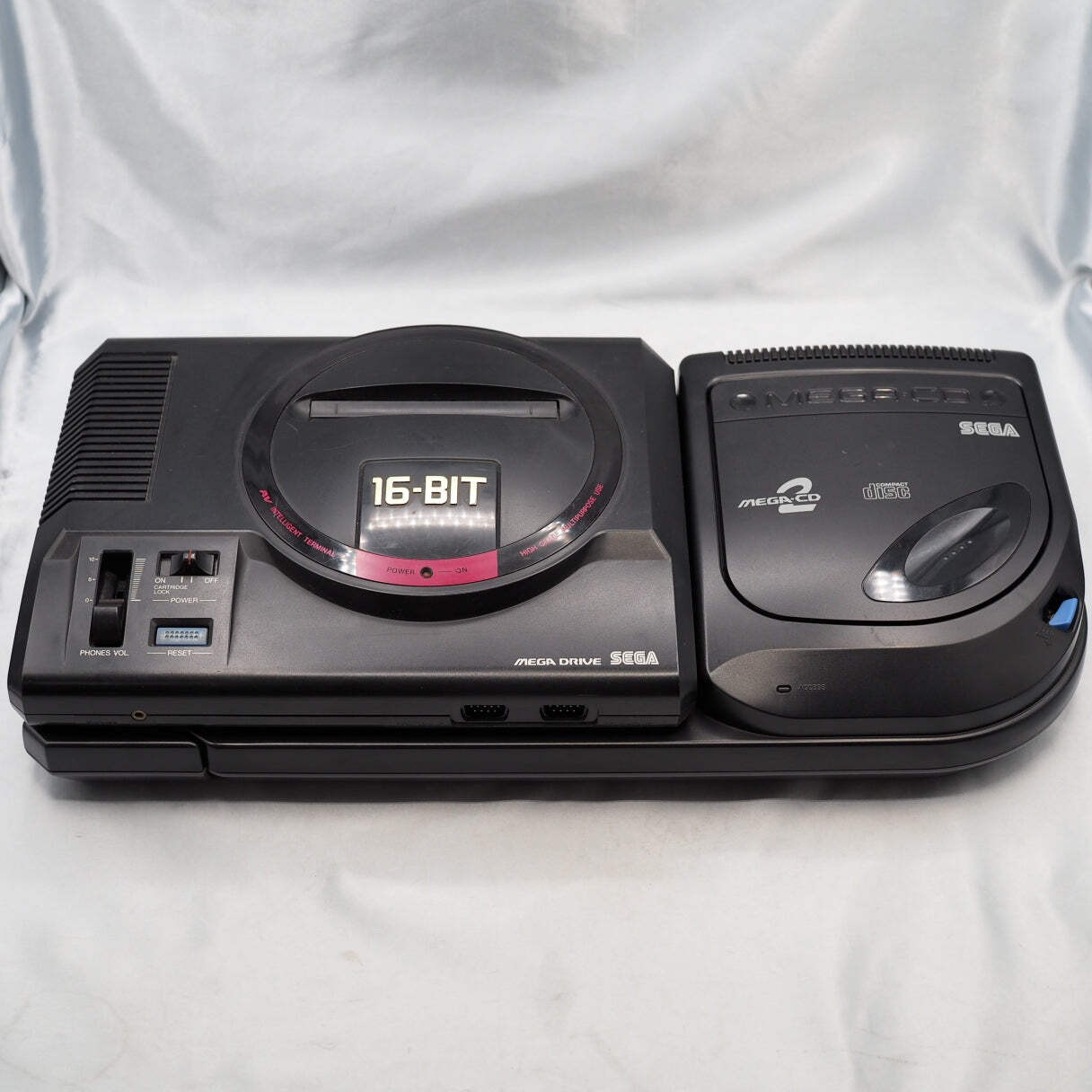 Mega Drive + Mega CD 2 Console system SET Boxed Tested SEGA HAA2510 HAA-2912