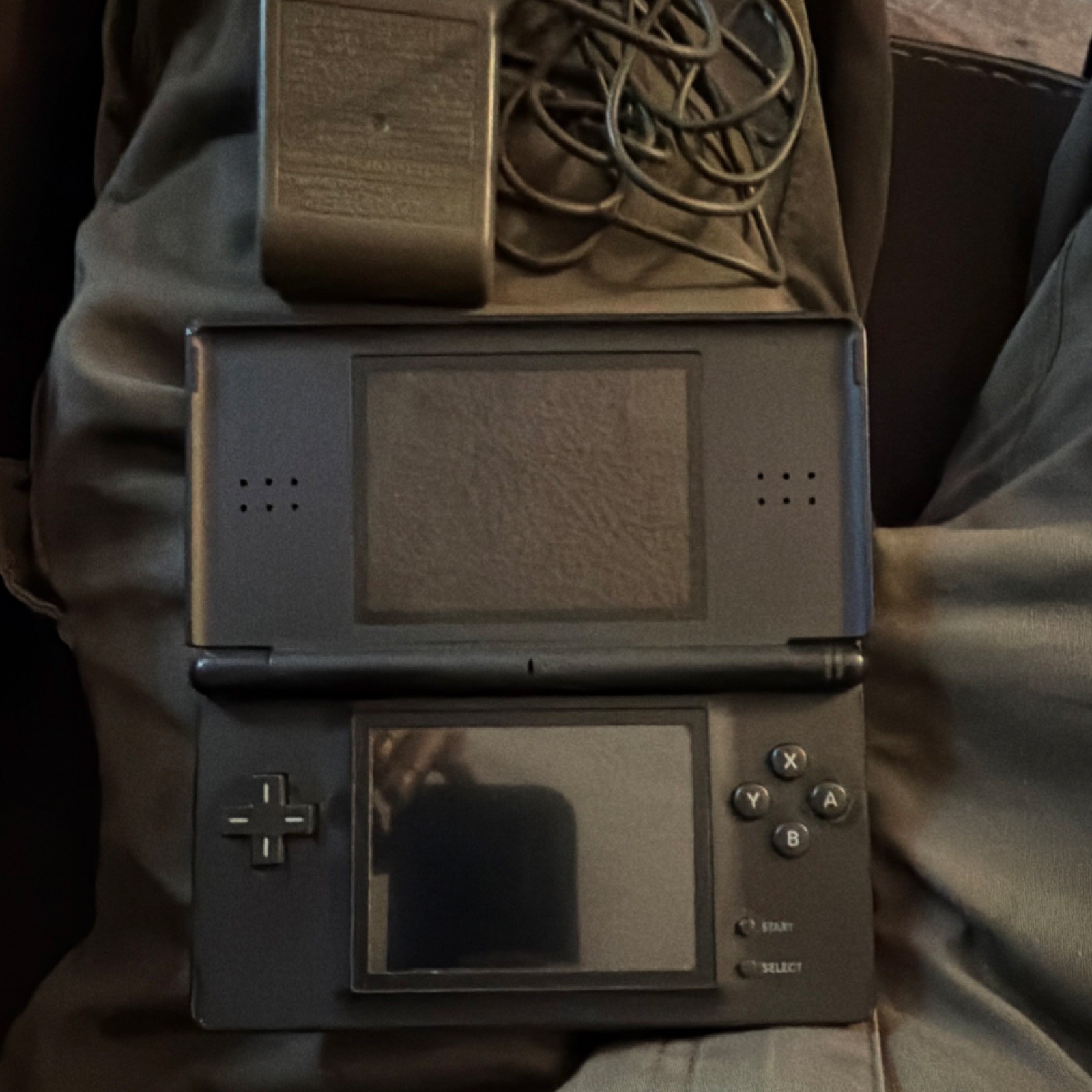Nintendo DS Lite Dark Blue & Black Dual Screen Handheld Console with Charger