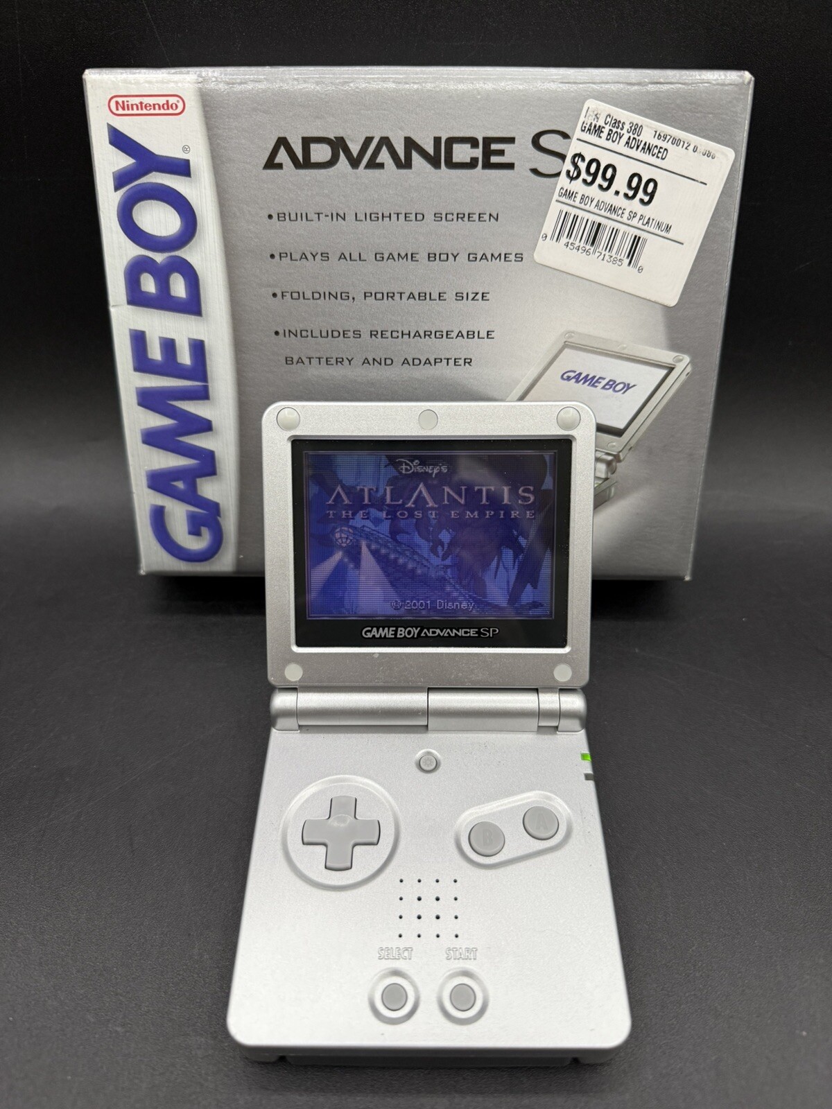 Nintendo Game Boy Advance SP Silver AGS-001 CIB GBA Complete NM MINTY ALL ORG