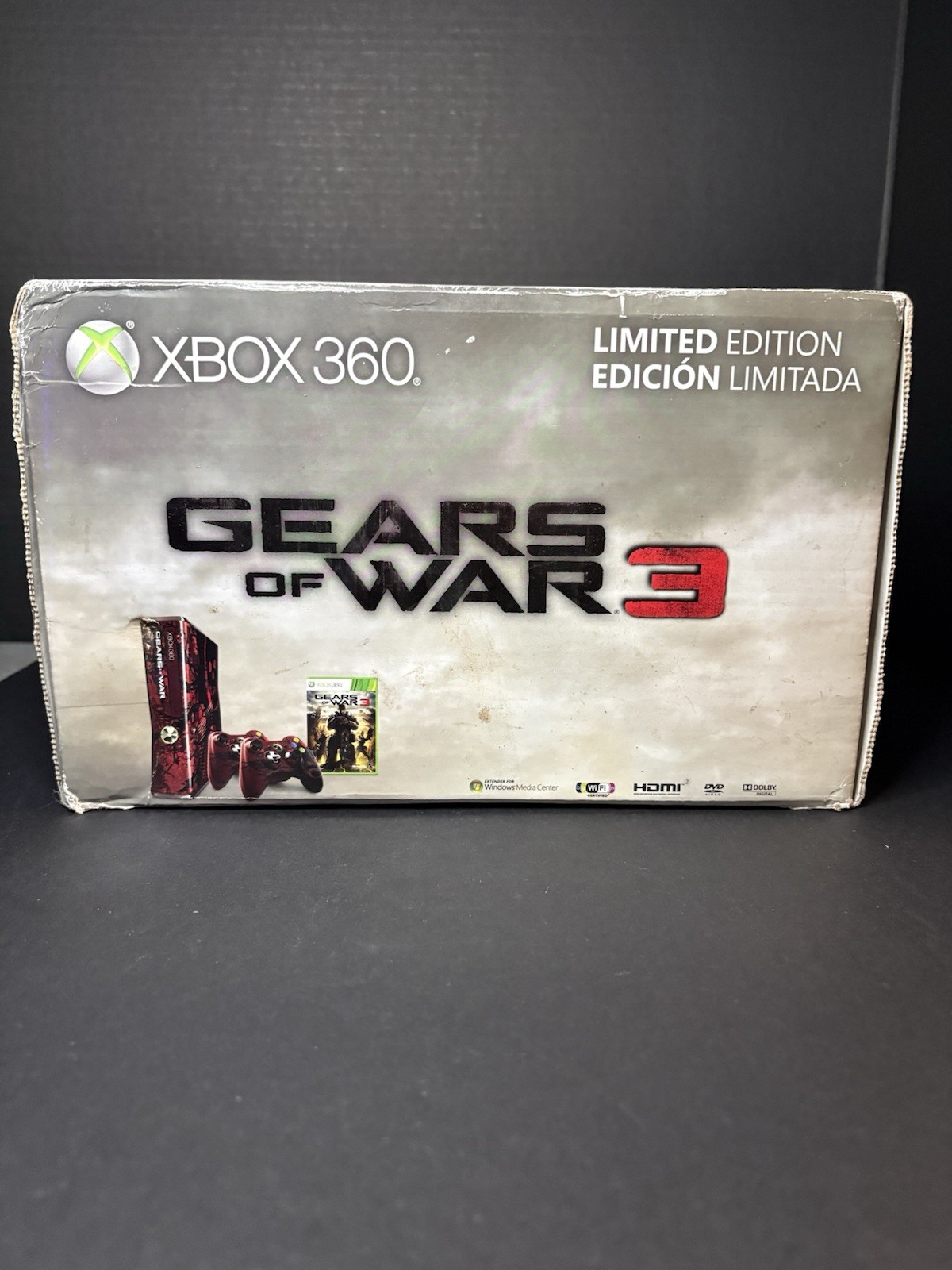 Microsoft Xbox 360 Gears of War 3 Limited Edition Console Bundle Red Black HDMI