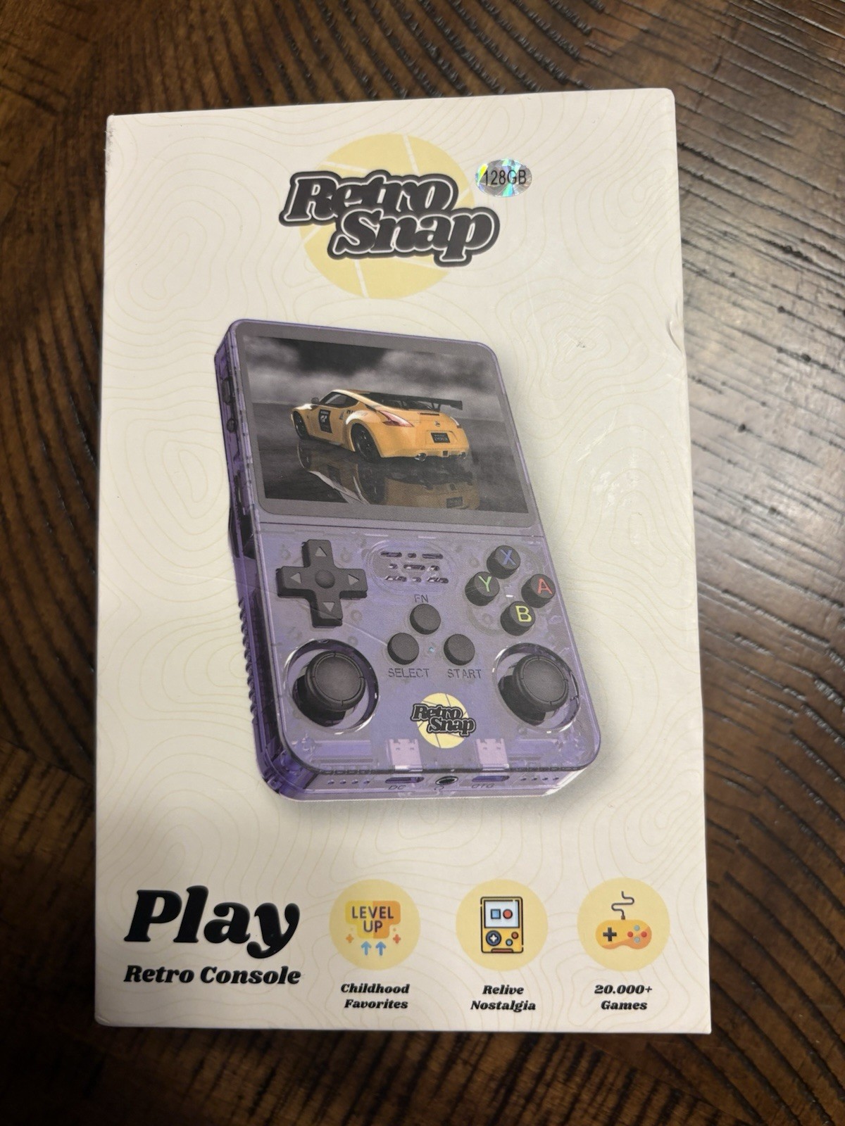 Retro Snap R36S Handheld Video Game Console Black 128GB 40K GAMES New Open Box