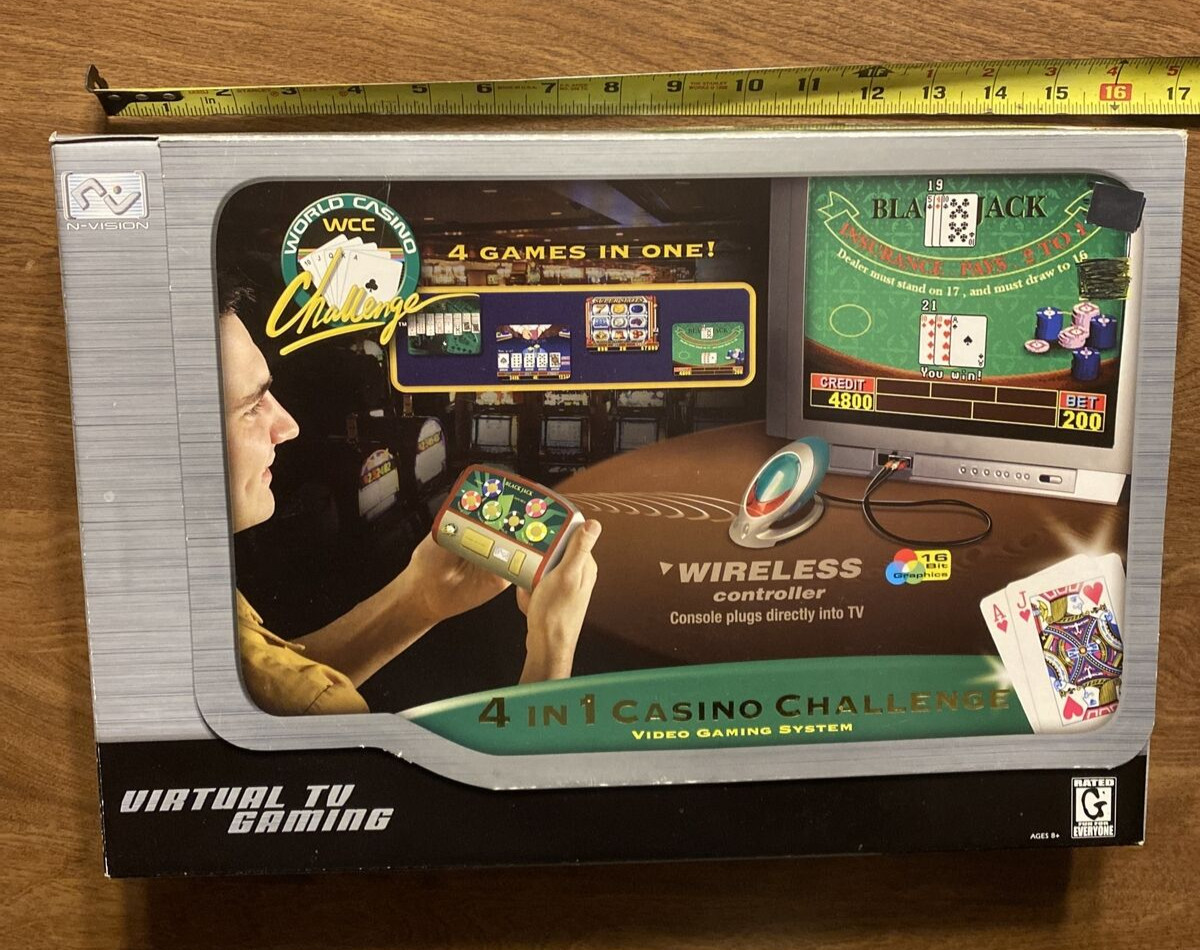 N-Vision 4 in 1 Casino Challenge Virtual TV Television Video Gaming System T1