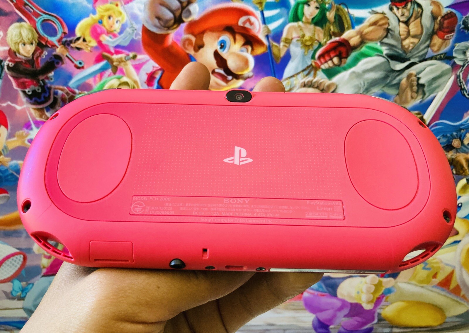 Sony PlayStation PS Vita Slim 2000 PSV Hot Pink Black Handheld Console + Charger