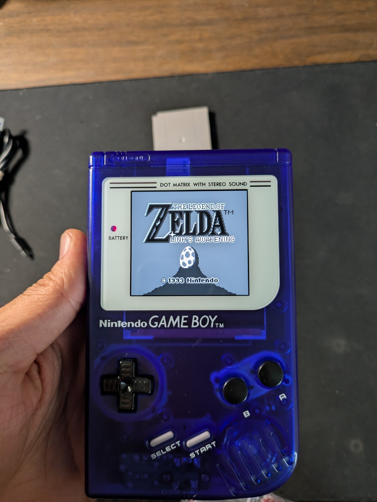 Nintendo Game Boy IPS Backlit LCD Screen Mario Zelda Purple Shell Rechargeable