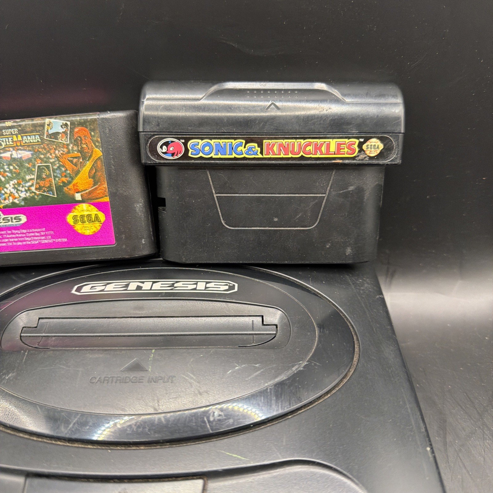 Original OEM Sega Genesis System Model 2 Console Complete w/ Wrestle Mania/sonic