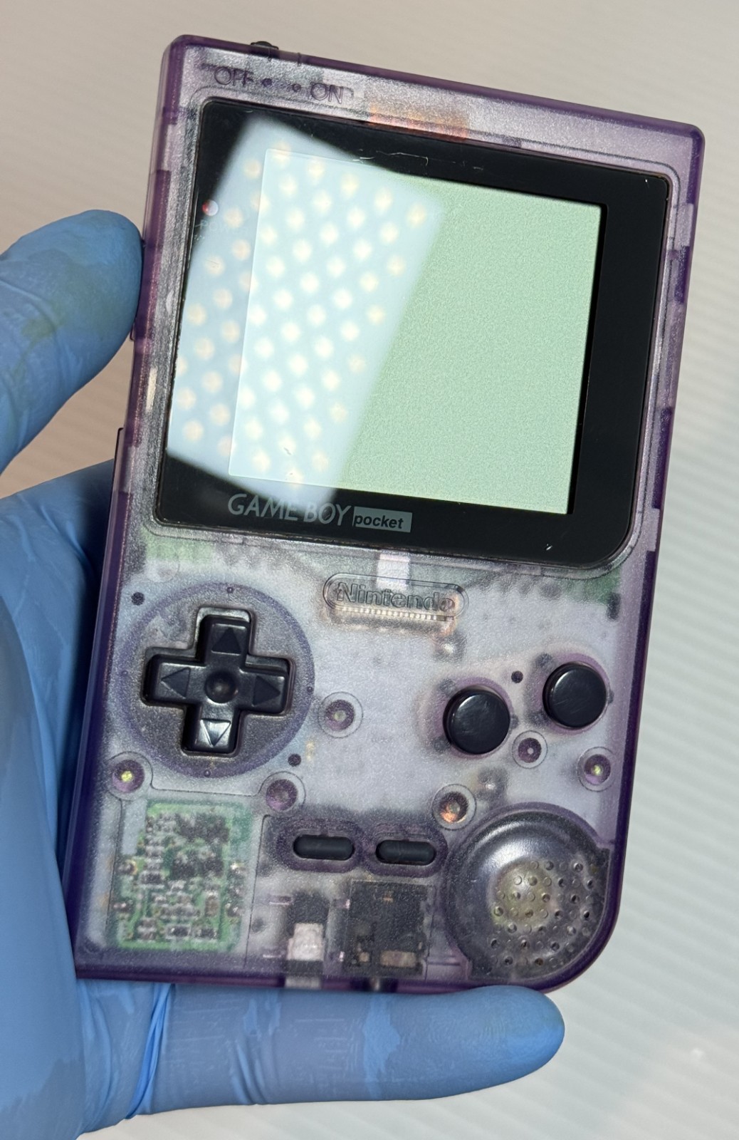 Nintendo Game Boy Pocket Console Clear Purple Japan w/Box, Manual – Excellent