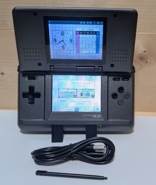 Nintendo DS NTR/Fat Grey Reshelled W/USB Cable New Battery & USB-C & Backlight