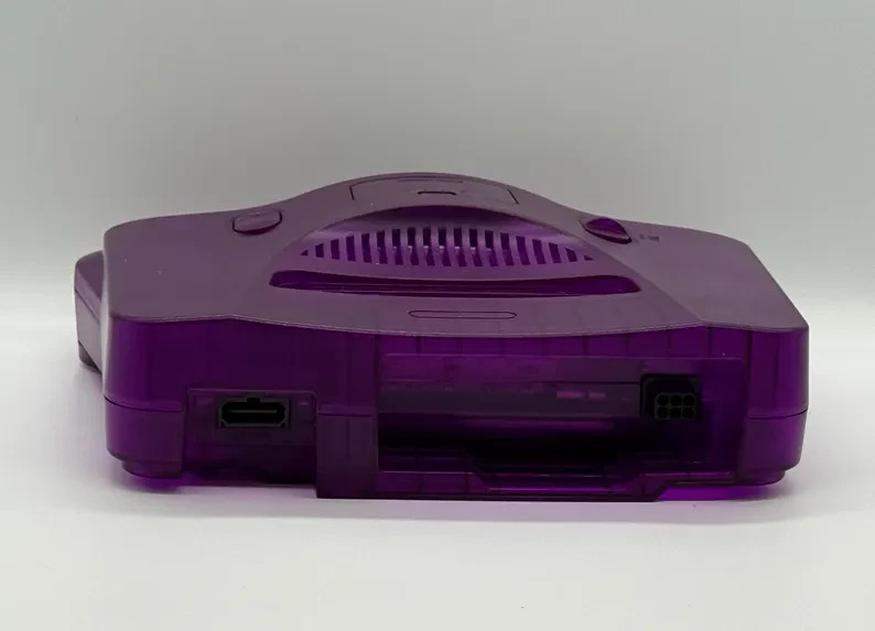 NEW Nintendo 64 N64 Limited Transparent Purple Custom Console Multi-Color LED