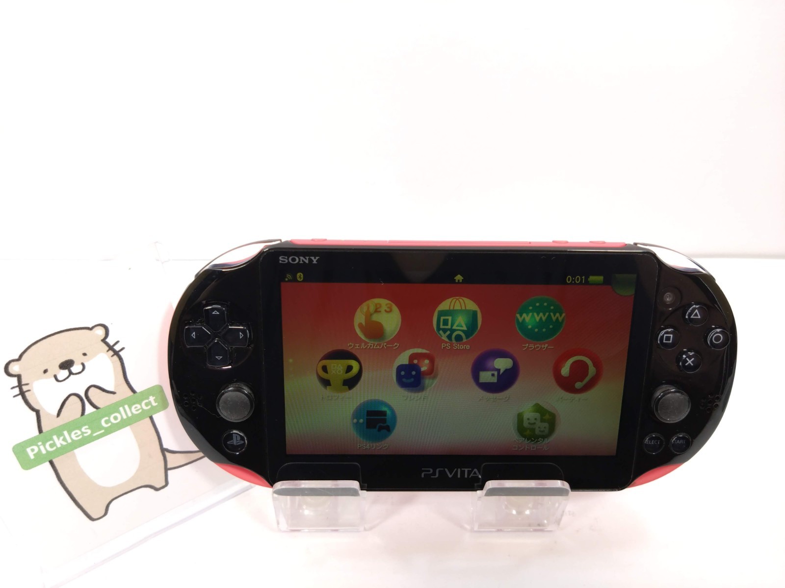 PS Vita Pink Black PCH-2000 ZA15 Console only Wi-Fi PSV Tested Sony 0611G