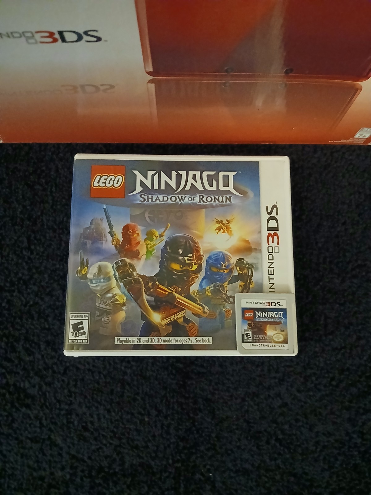 Nintendo 3DS Flame Red Handheld Console Complete w/Box & Charger w/12 Games Mint