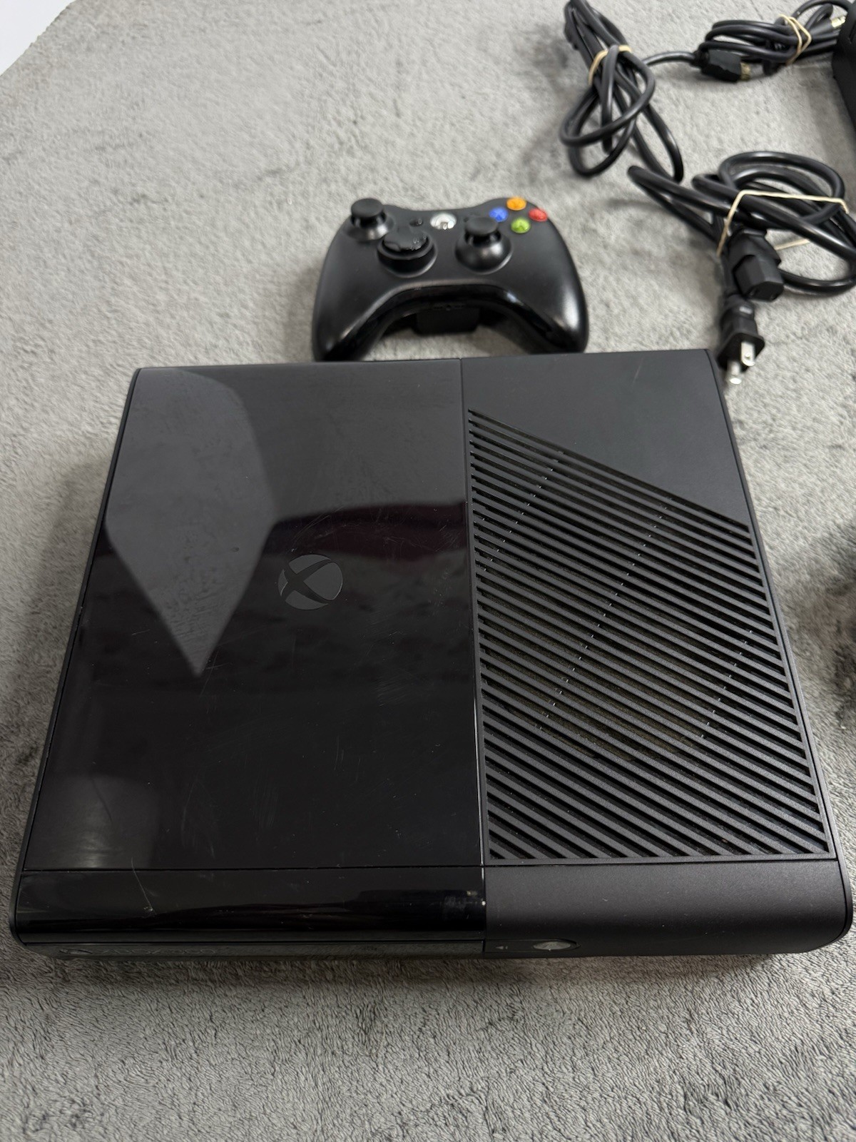 Xbox 360 E 1538 Console 500GB HDD Bundle W/ Controller Tested Works
