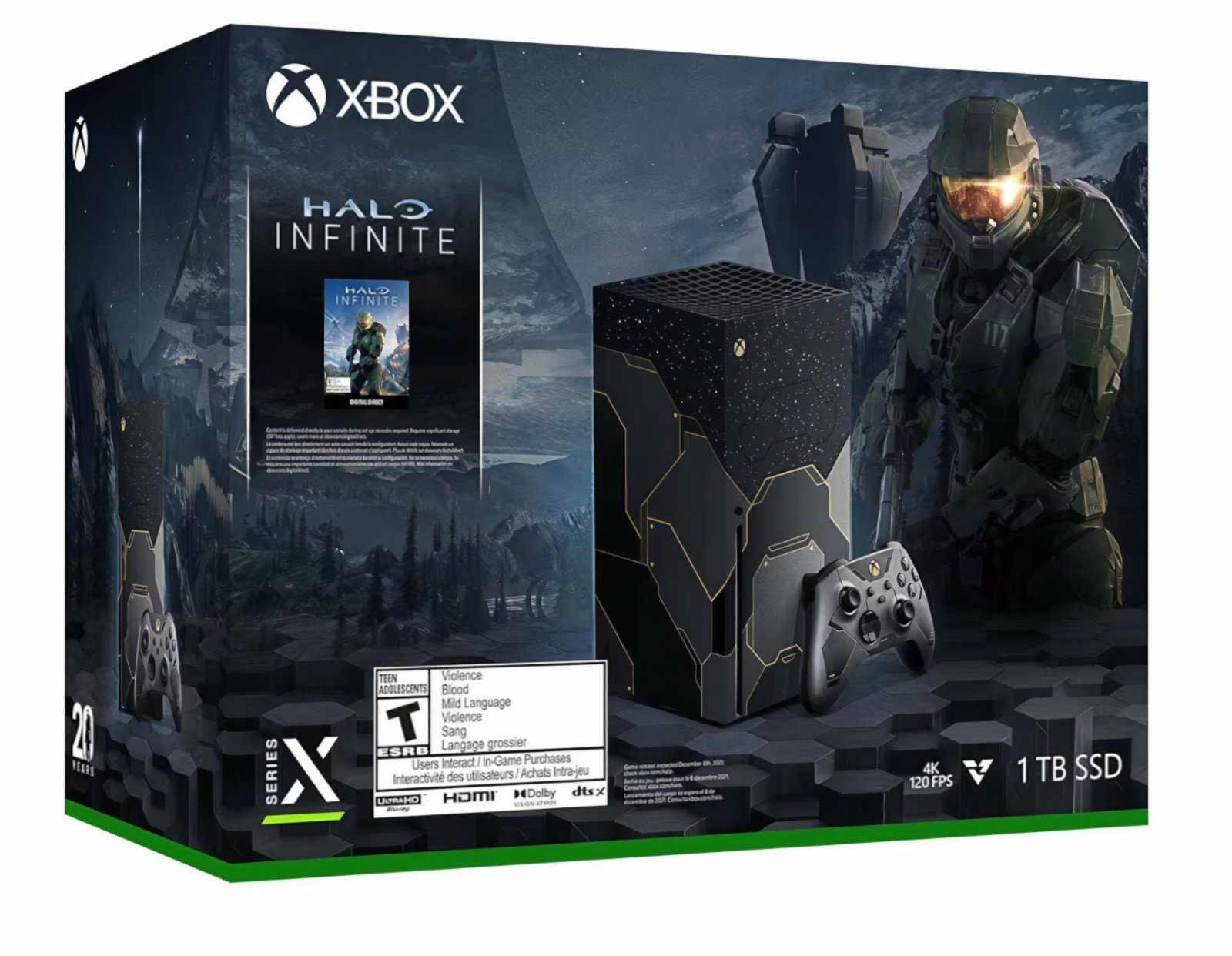 NEW-Microsoft Xbox Series X Halo Infinite Limited Edition Bundle 1TB 4K Blu-Ray.