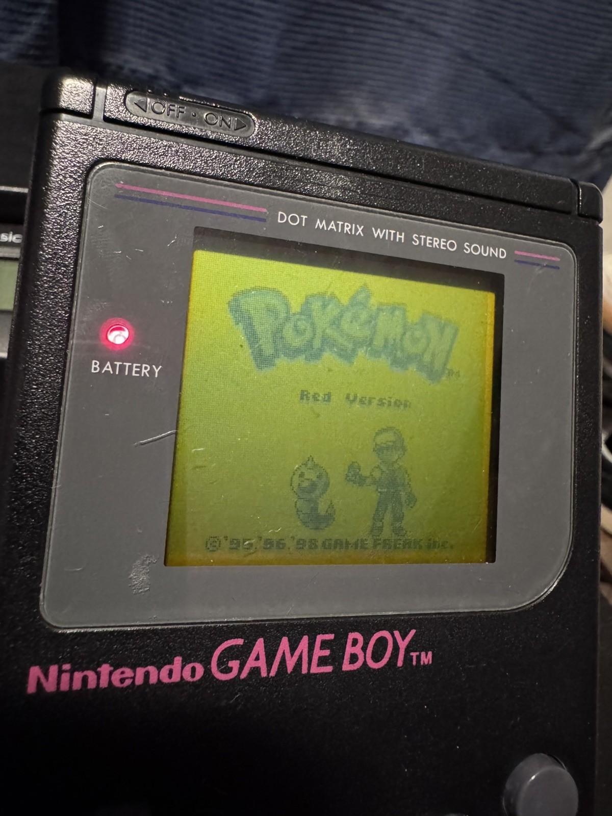 Original Nintendo Game Boy Play It Loud Black With Matching Serial Numbered Case