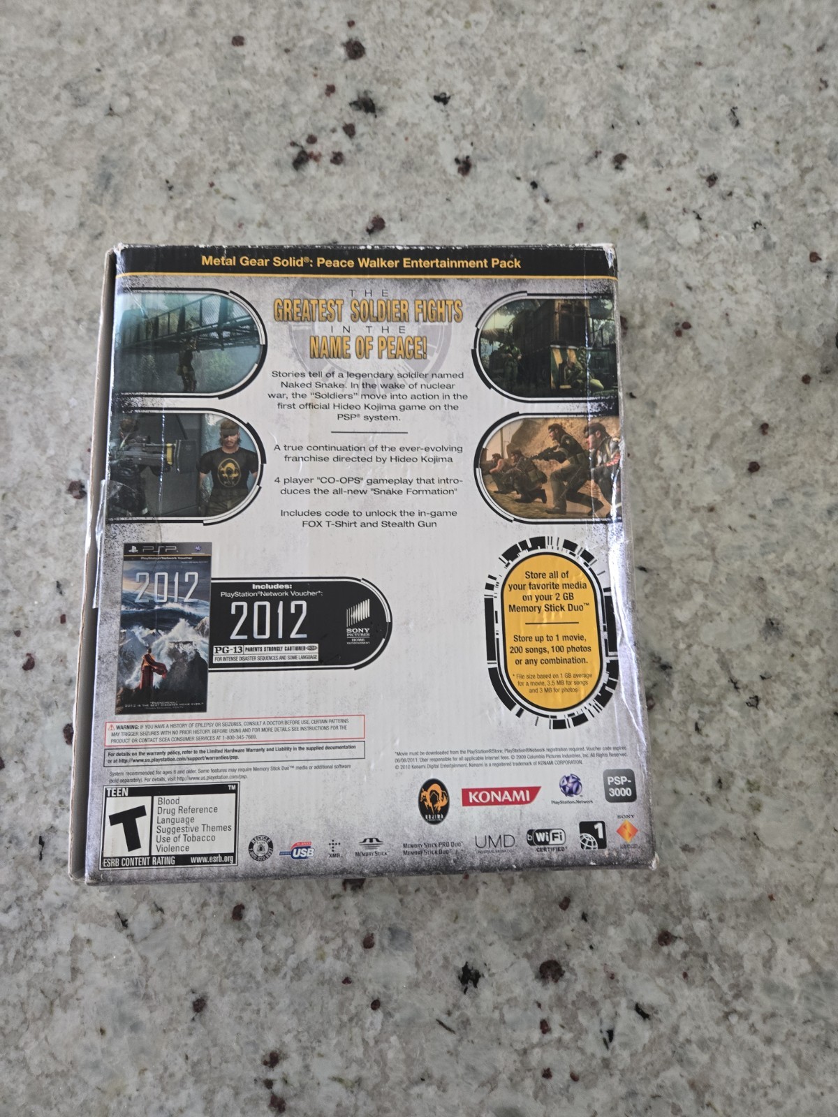 Sony PSP 3001 Metal Gear Solid: Peace Walker Entertainment Pack In Box – Tested