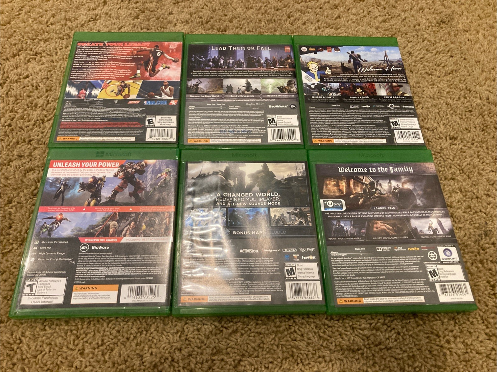 Microsoft Xbox One X (1787) Console Bundle Game + Cables + Controller- Tested!