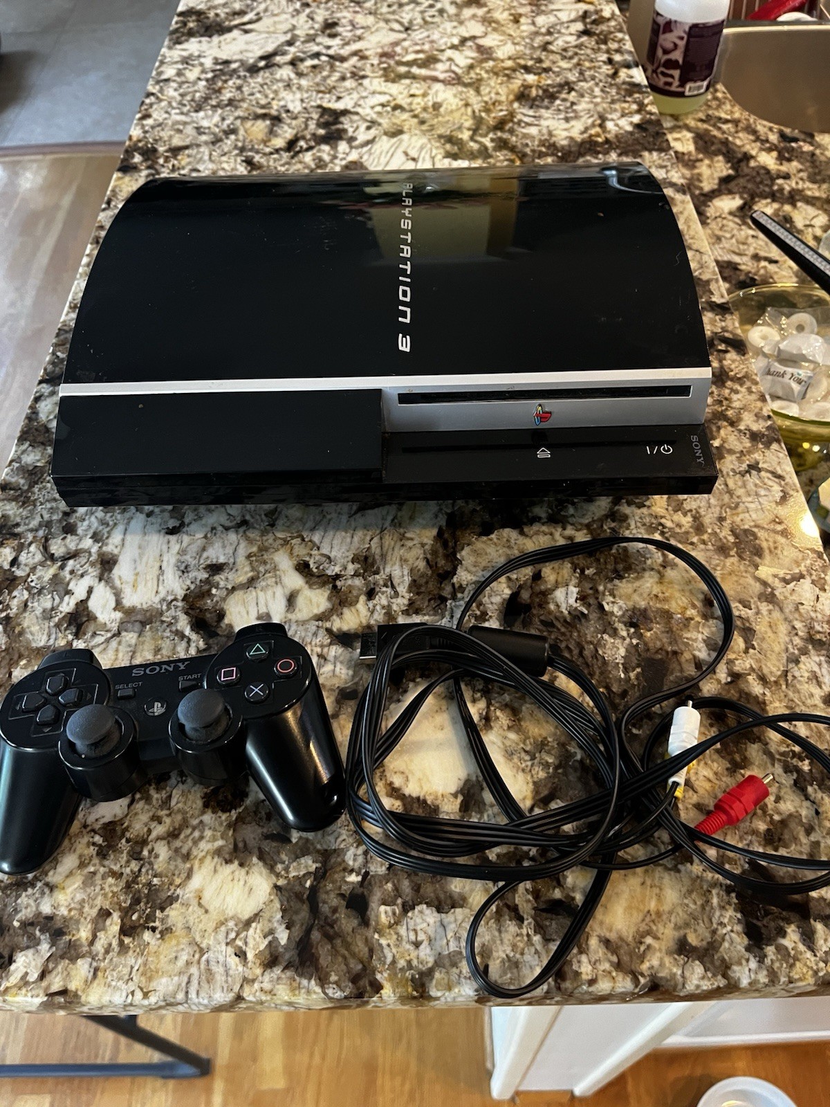 Sony PlayStation 3 PS3 CECHK01 For Parts. Includes Controller Av Cord