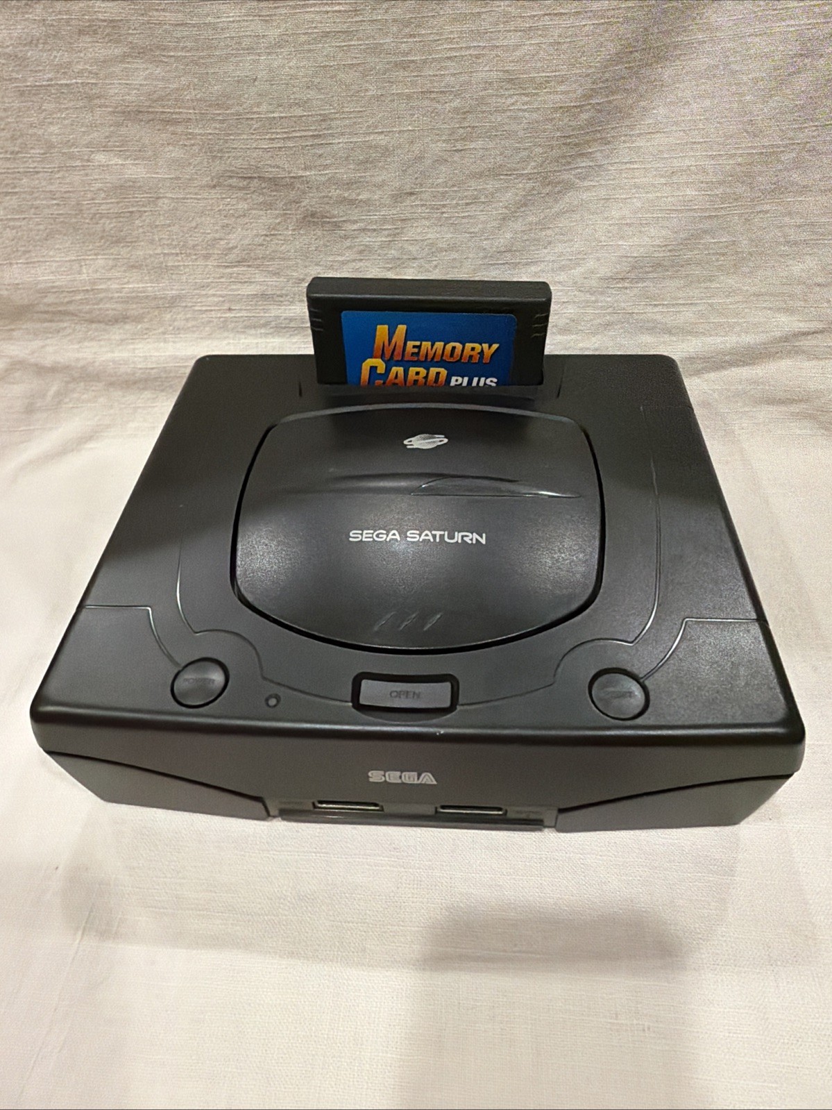 SEGA Saturn Console Black w/ Power & AV Cords, NTSC-U/C MK-80000 Tested, Nice