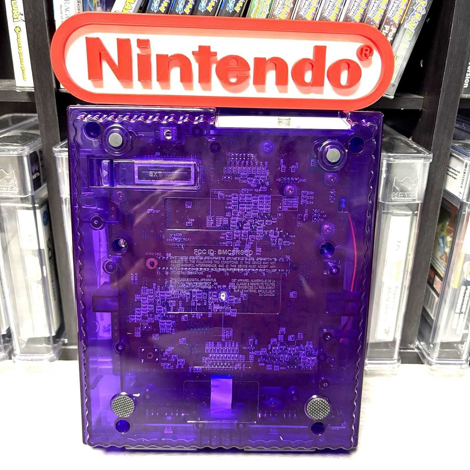 Custom Transparent Purple Super Nintendo SNES Game Console SNS-001