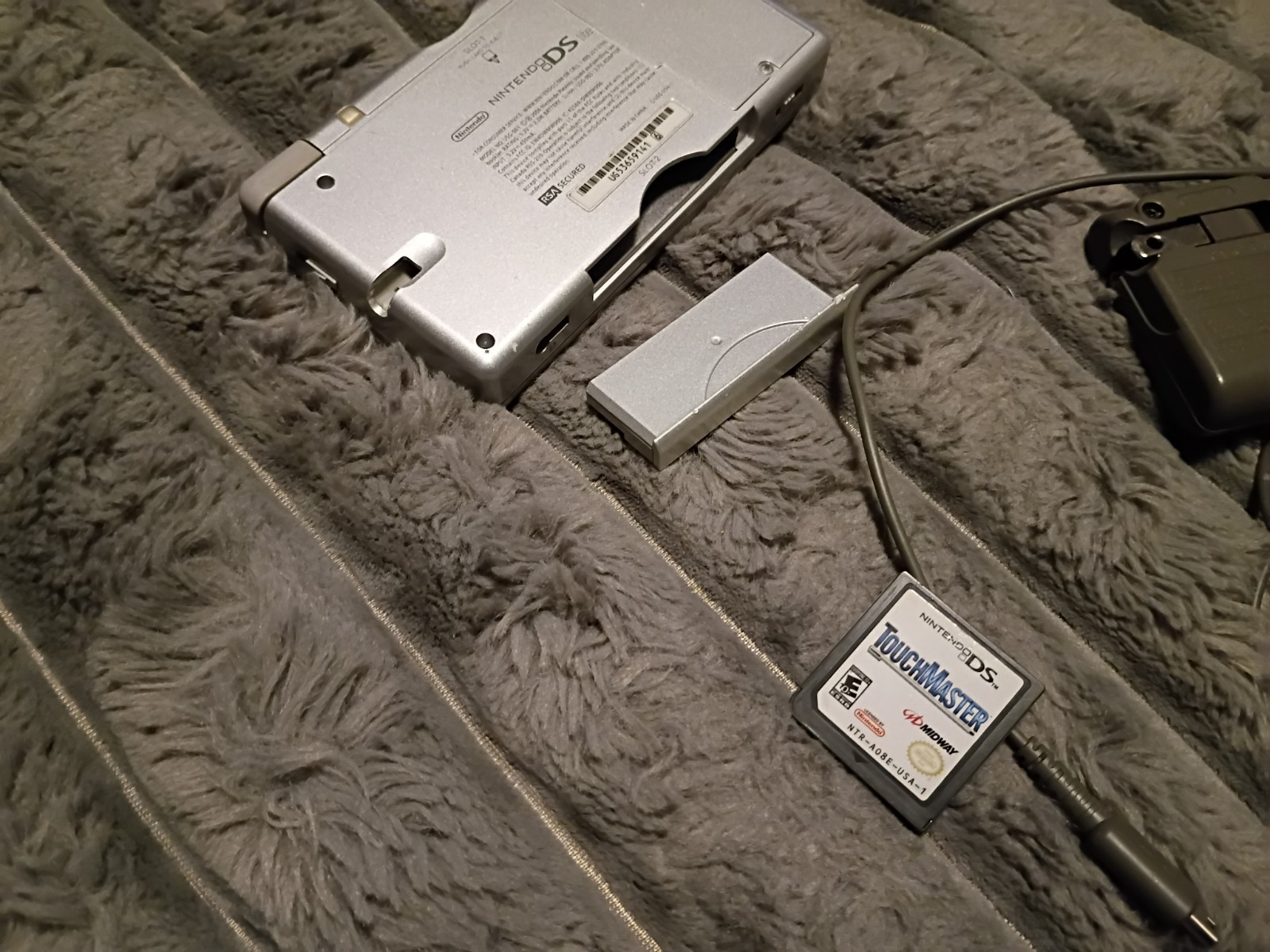 Nintendo DS Lite Launch Edition Silver Handheld System And Game TouchMaster