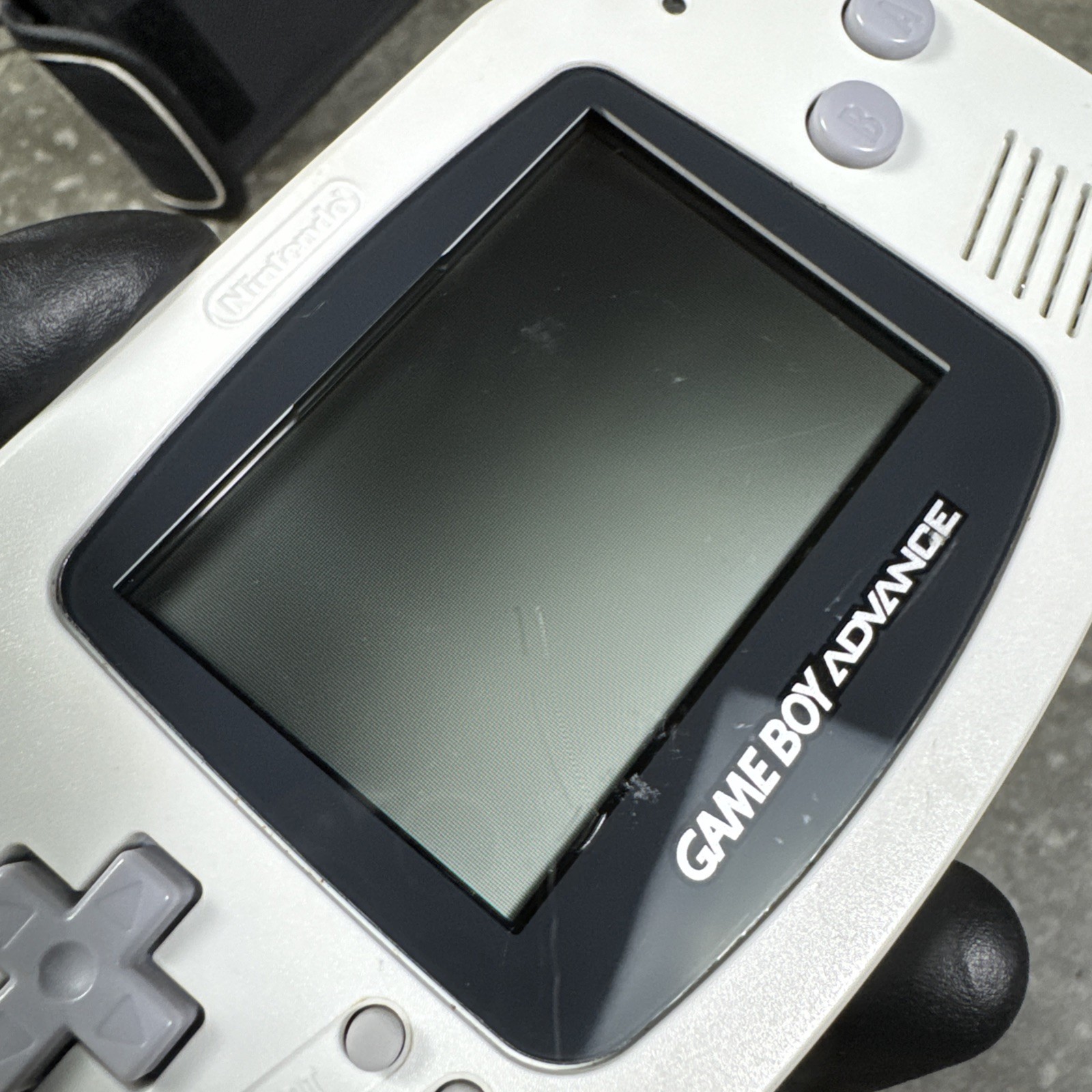Nintendo Game Boy Advance GBA Handheld Console (AGB-001) White + Case Tested