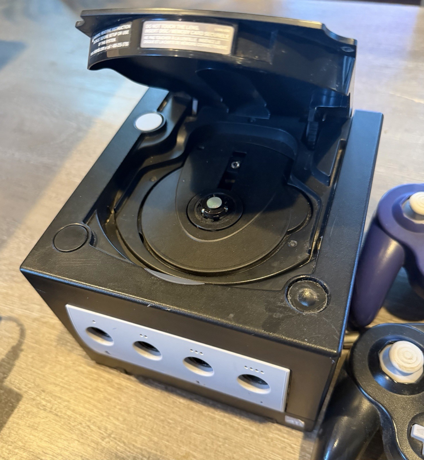 Nintendo GameCube Black Console (USA) w/ 5 Controllers, Memory Card + New Cables