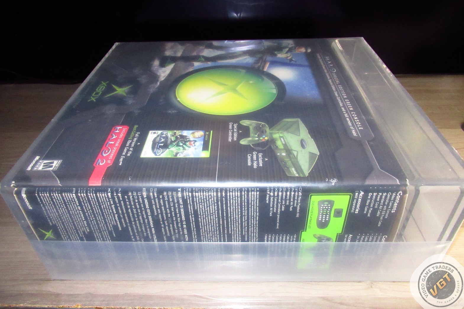 VGA 85+ – ORIGINAL XBOX Halo Special Edition Green Game Console System 2004 NEW!