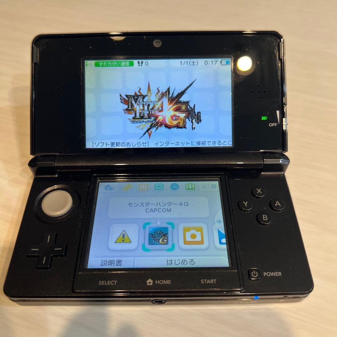 3DS/2DS/DS Nintendo 3Ds Black, Operation Confirmed, Charger Included Japan