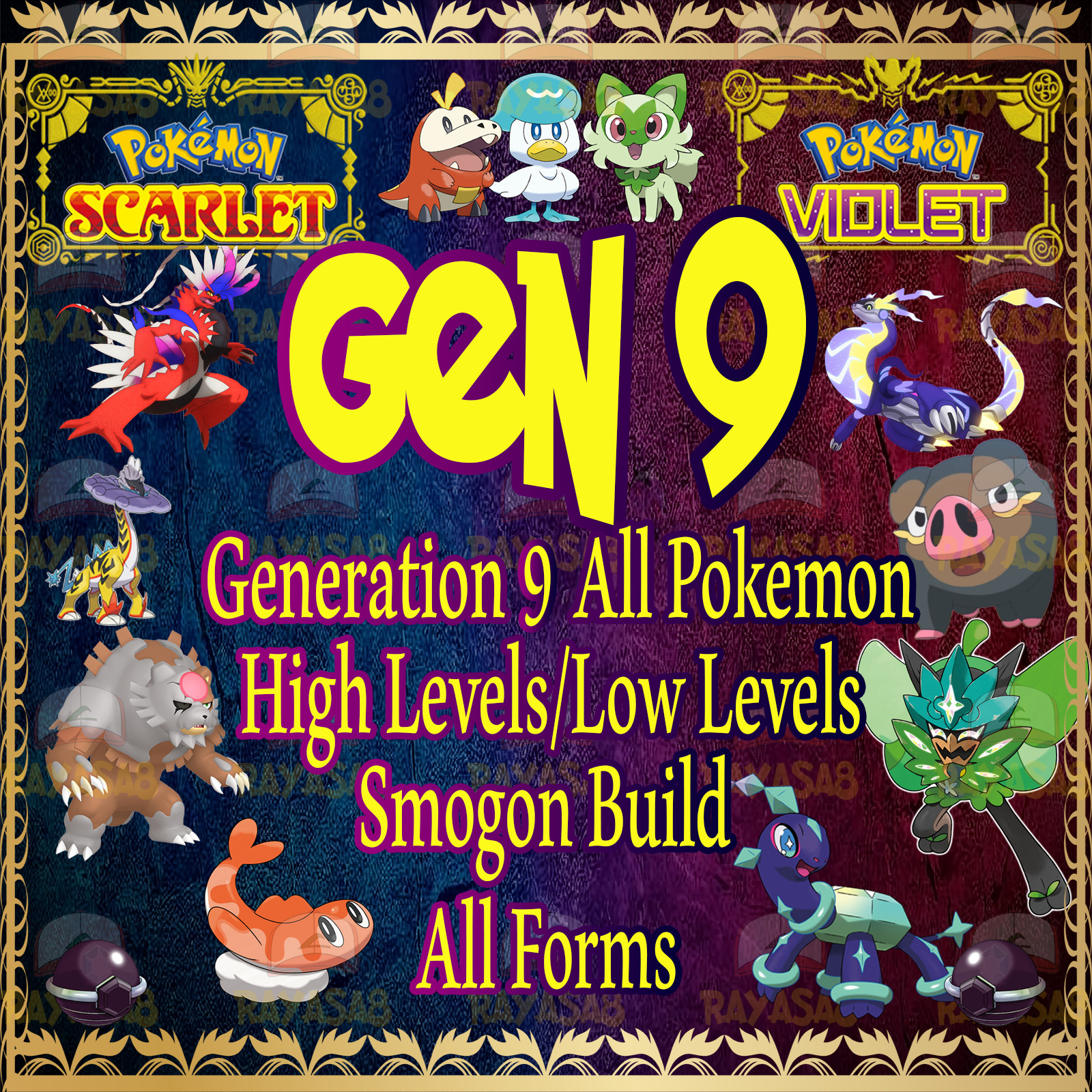 Pokemon Scarlet and Violet GEN 9 Shiny 6iv Paldea SMOGON Build Pokémon Home🌟