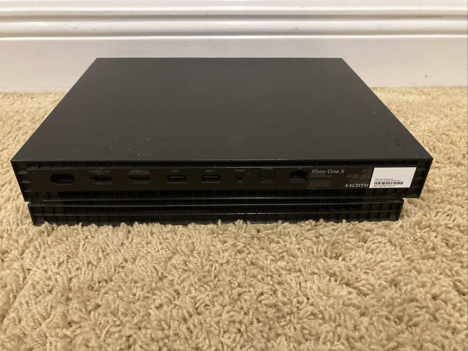 Microsoft Xbox One X (1787) Console Bundle Game + Cables + Controller- Tested!