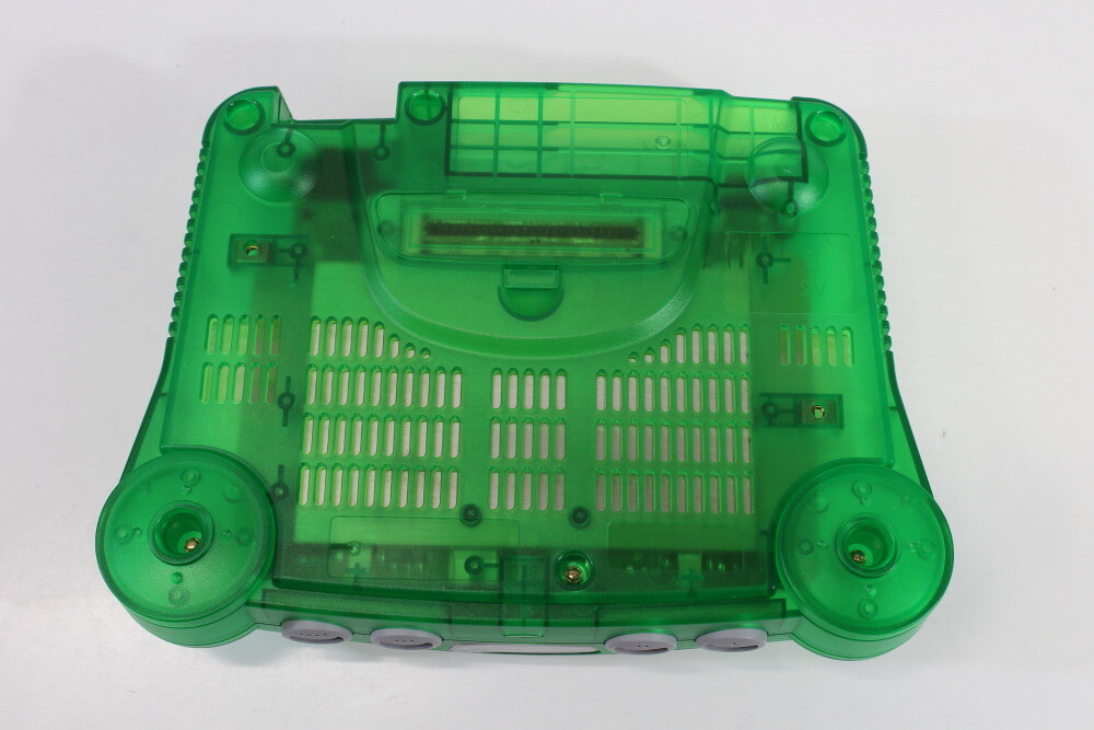 Nintendo 64 Clear Jungle Green Console NTSC REGION FREE N64 Controller AC AV LED