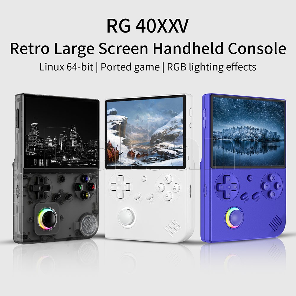 RG 40XXV Blue Anbernic 4.0′ IPS handheld Game Console Linux 64-Bit 64G 5K+ Games