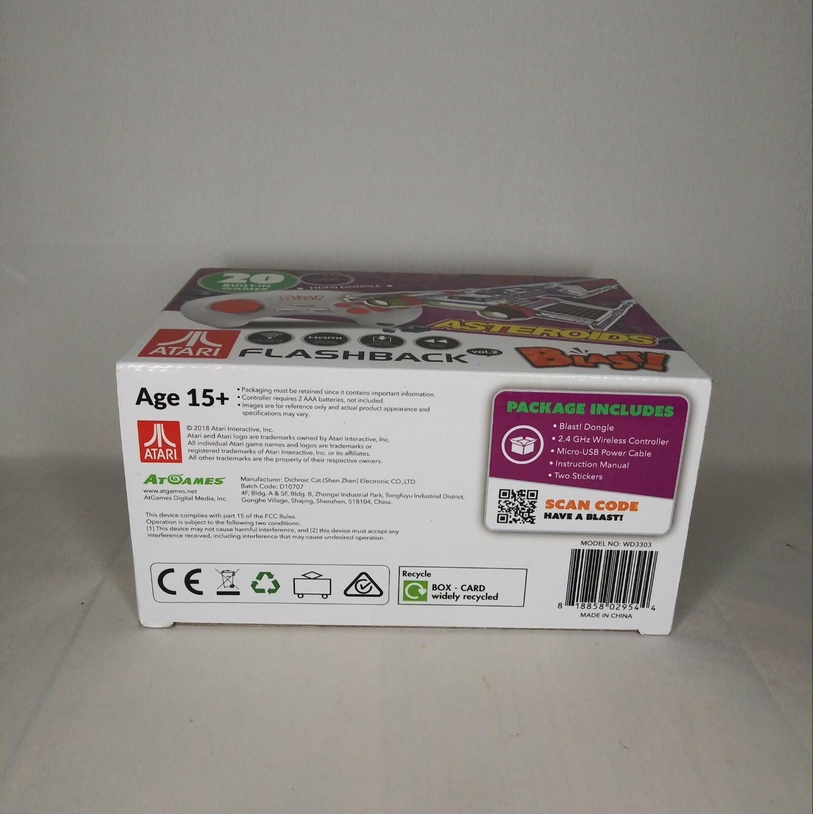 Atari Flashback Vol 2 BLAST ! HDMI Connect 20 Built In Games Feat. Asteroids
