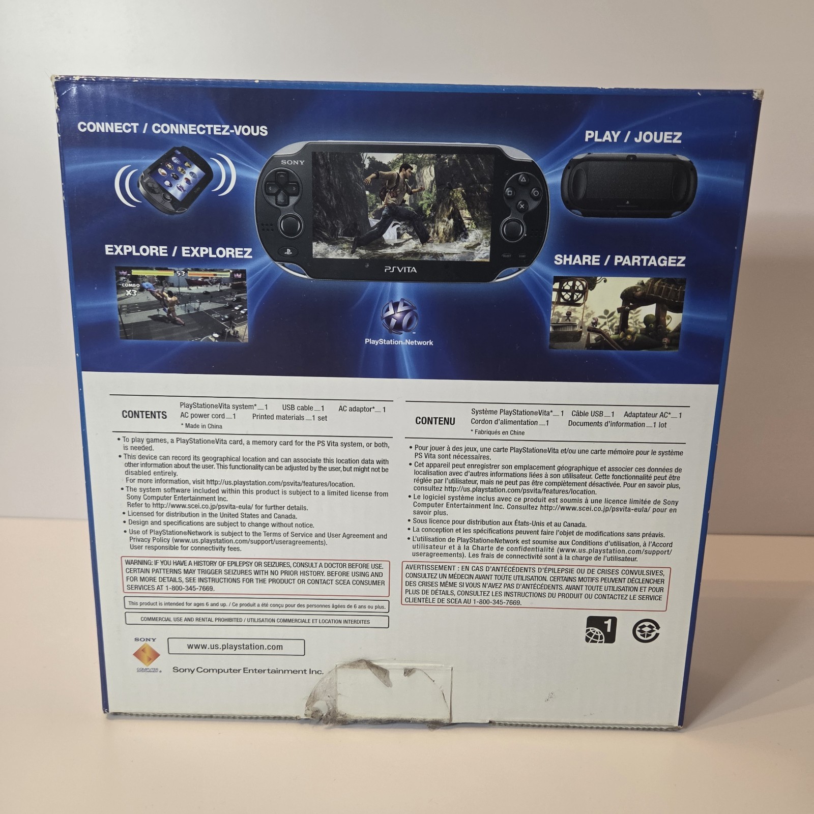 Sony PlayStation Vita 1001 OLED [Crystal Black] CIB + Extras