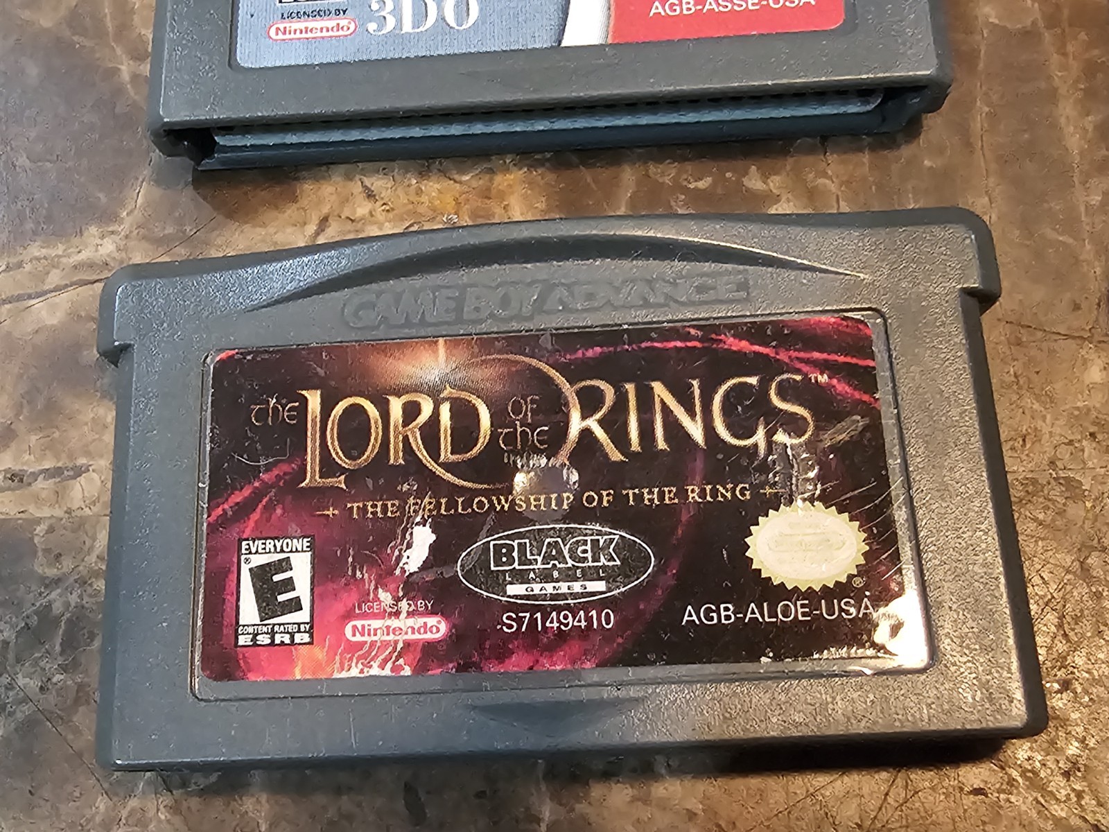 Nintendo Gameboy Advance Indigo Purple AGB-001 Handheld W/6 Games Lord Of Rings
