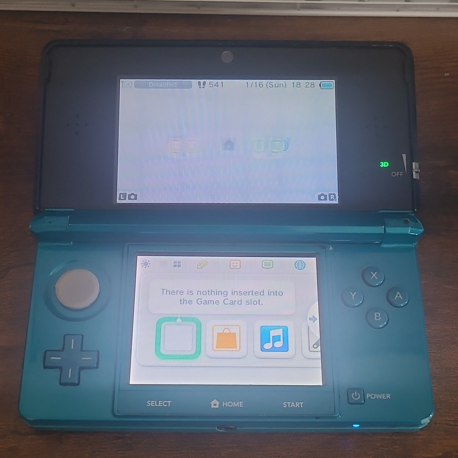 Nintendo 3DS Blue Handheld System 3D Capability 2GB Region Free CTR-001