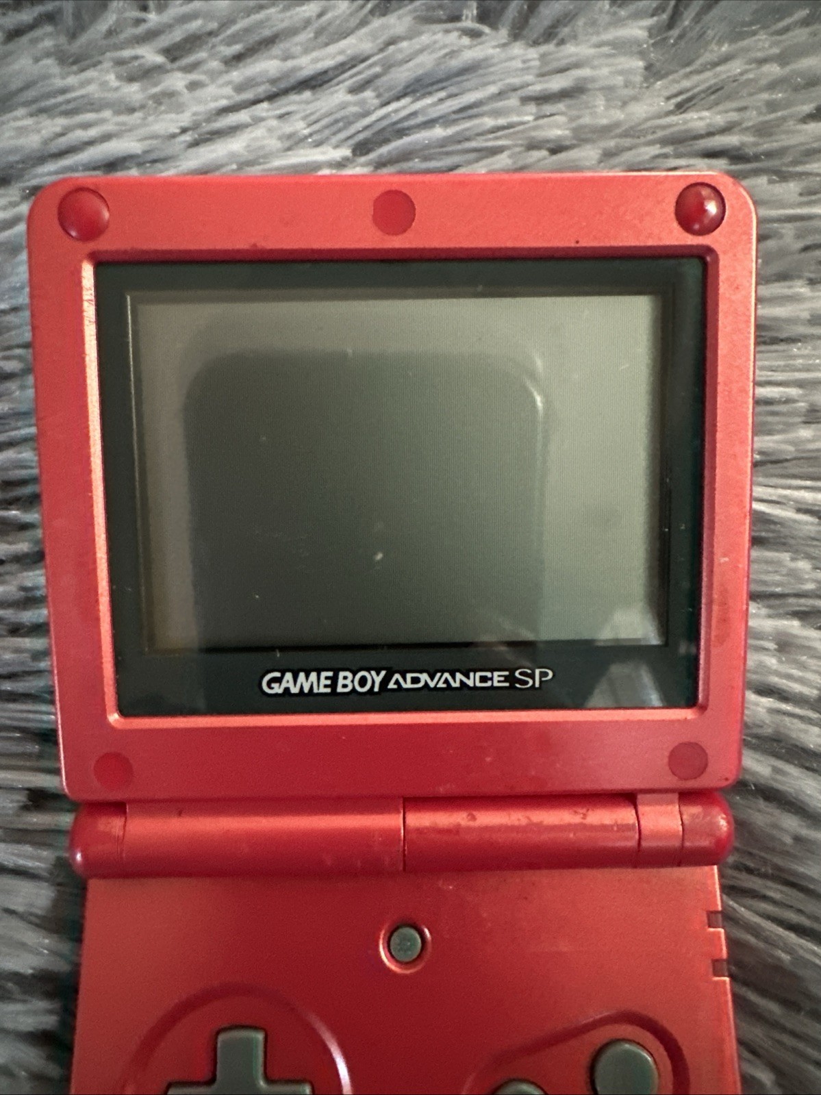 Nintendo Game Boy Advance SP Handheld System – Flame Red For Parts