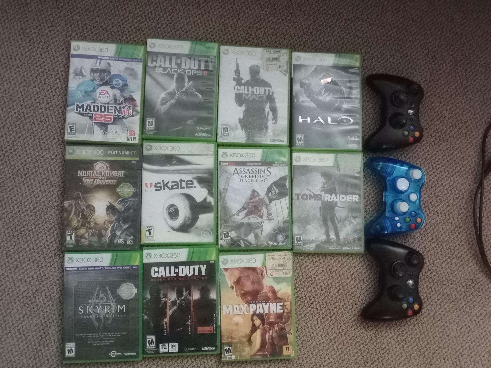 Xbox 360 bundle, 11 games three controllers +.