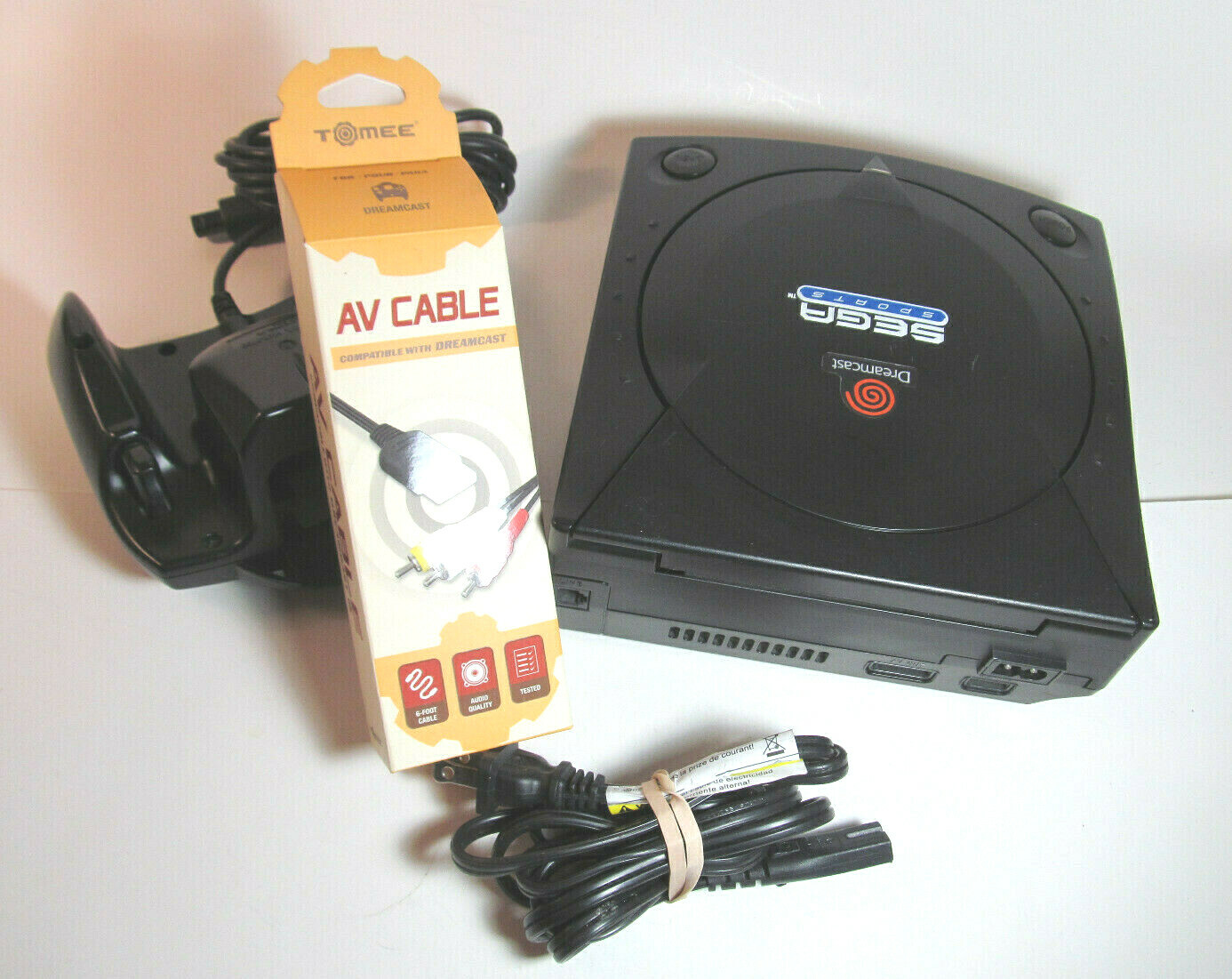 Sega Dreamcast Sports Edition Black Console System Controller Pad & New Battery